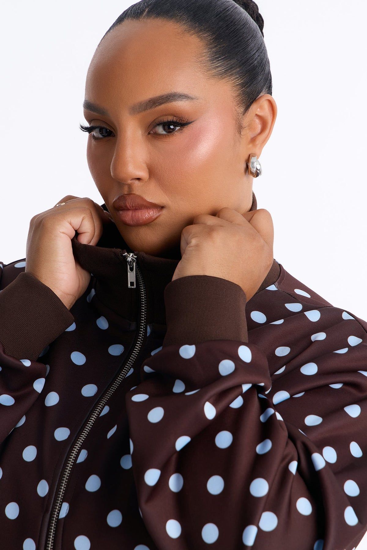Polka Dot Haze Pant Set - Chocolate/Combo