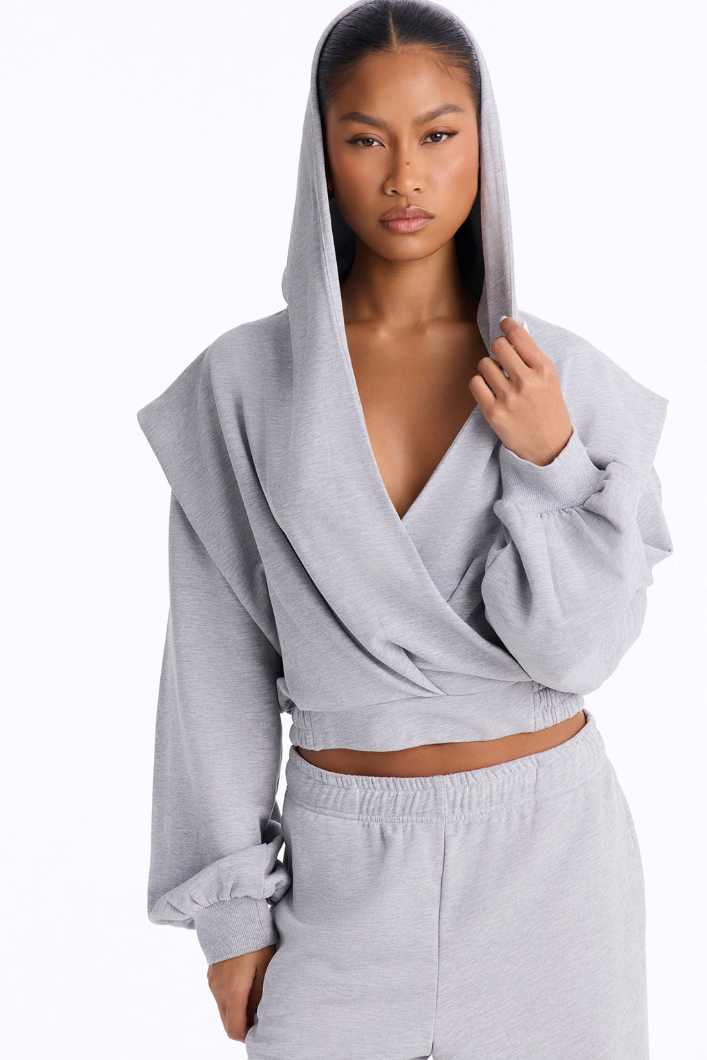 Elsa Hooded Jogger Pant Set - Grey