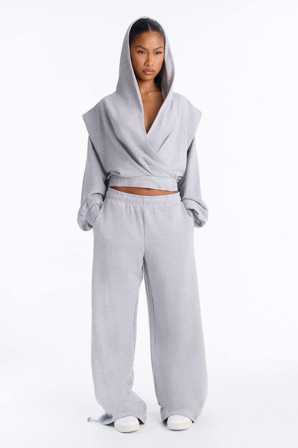 Elsa Hooded Jogger Pant Set - Grey
