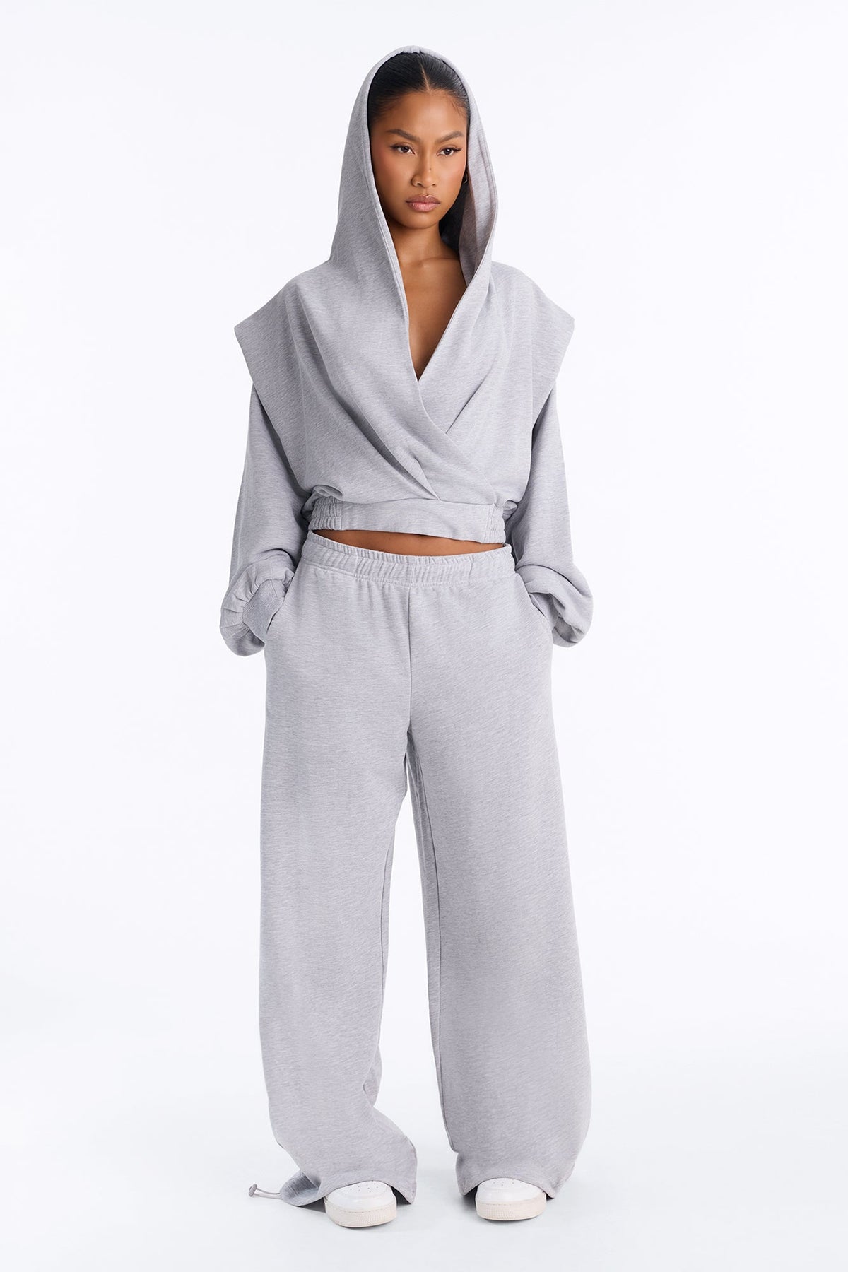 Elsa Hooded Jogger Pant Set - Grey