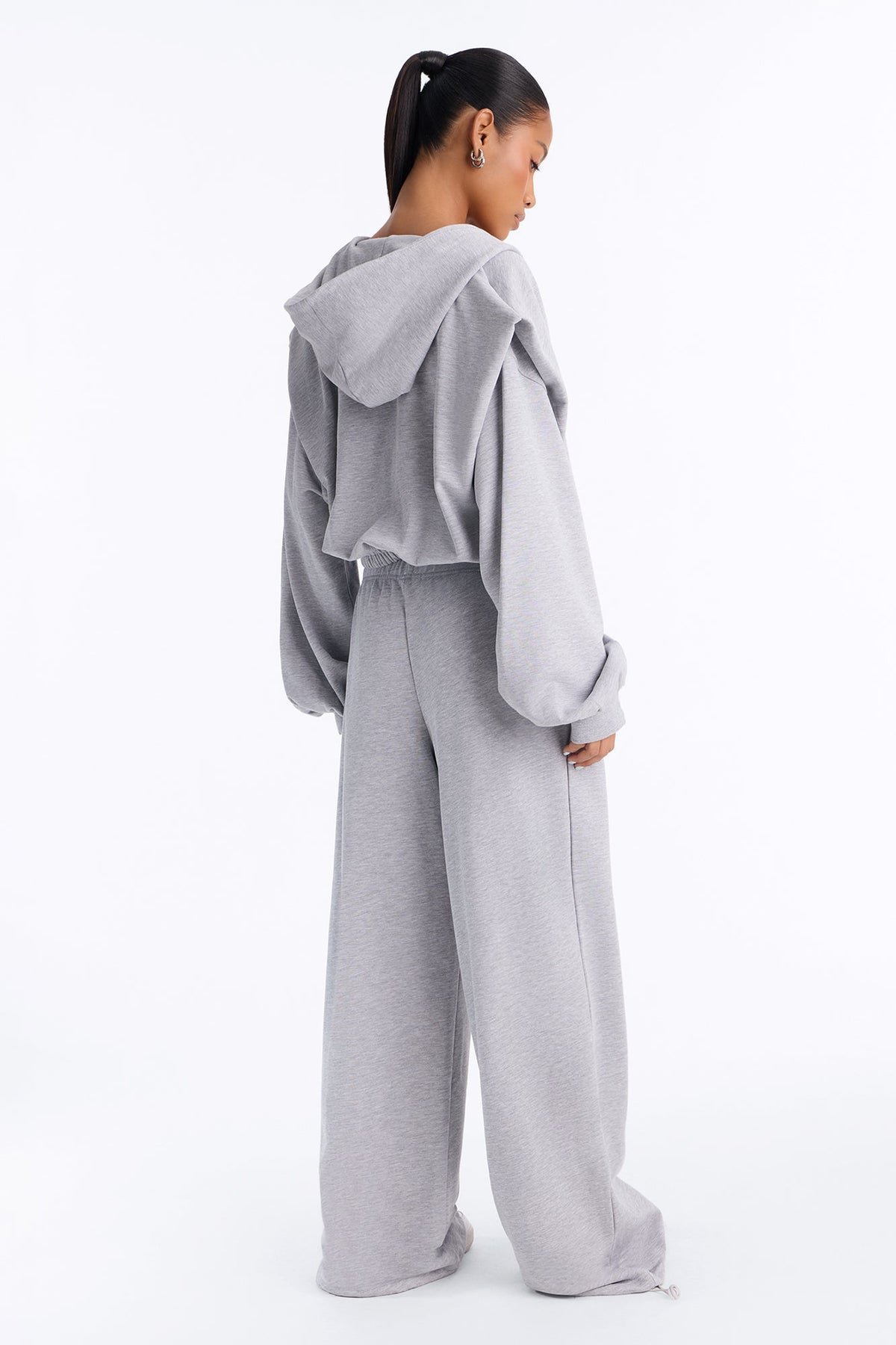 Elsa Hooded Jogger Pant Set - Grey