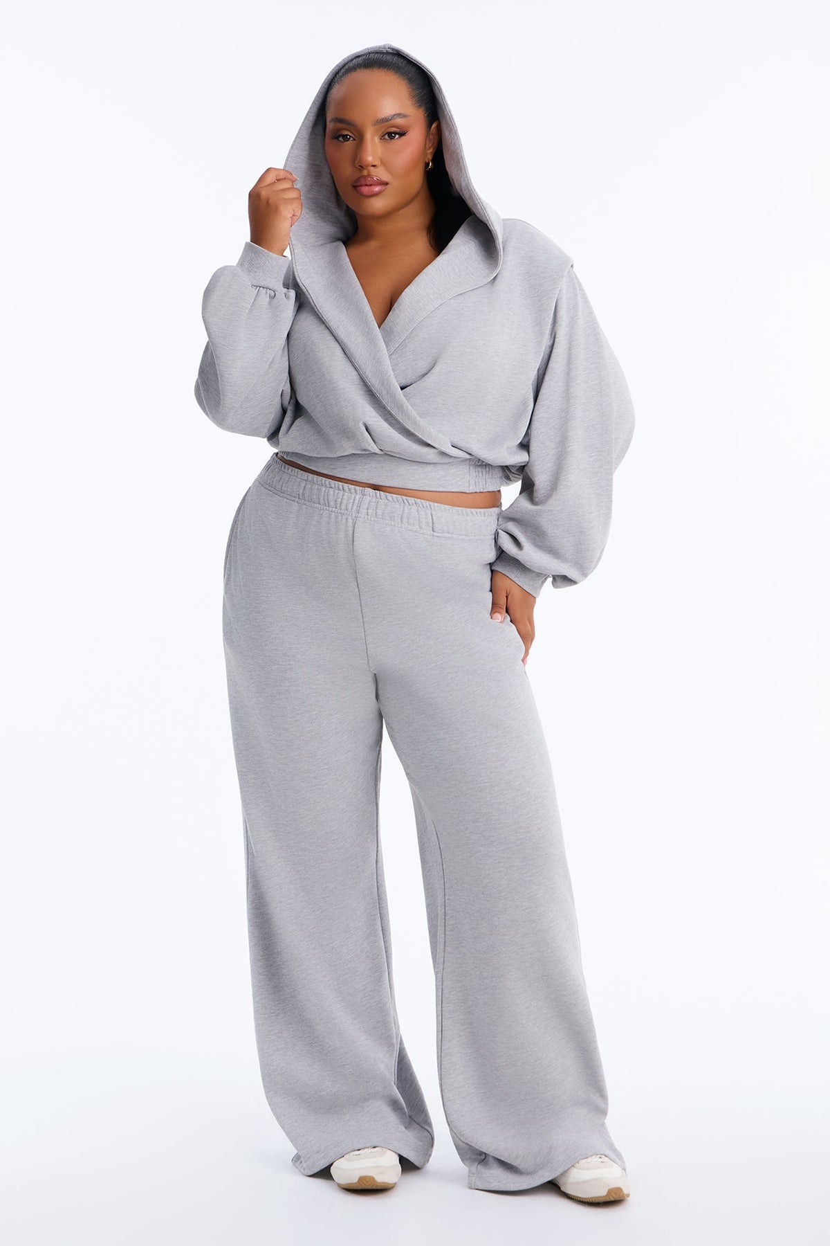 Elsa Hooded Jogger Pant Set - Grey