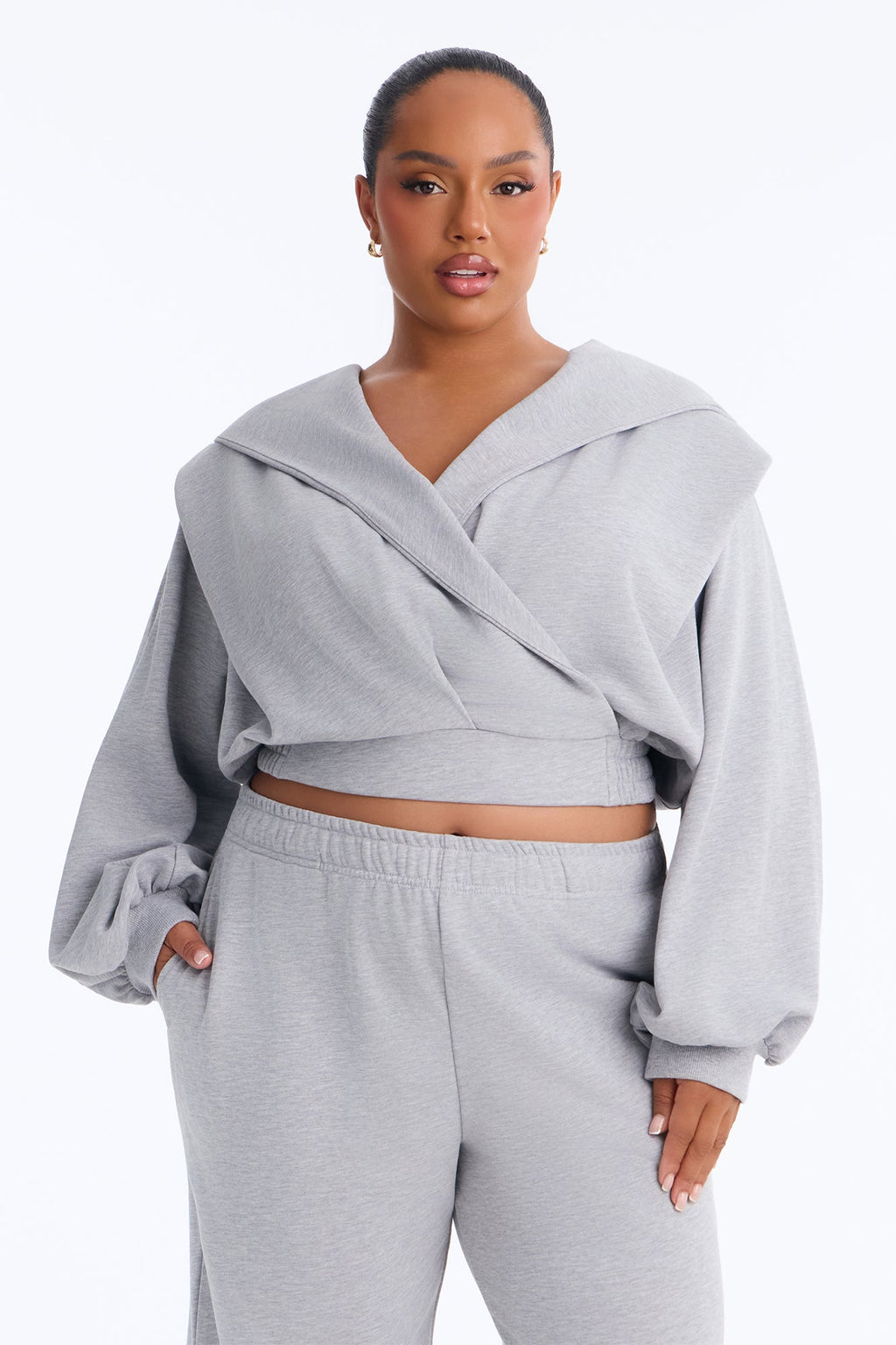 Elsa Hooded Jogger Pant Set - Grey