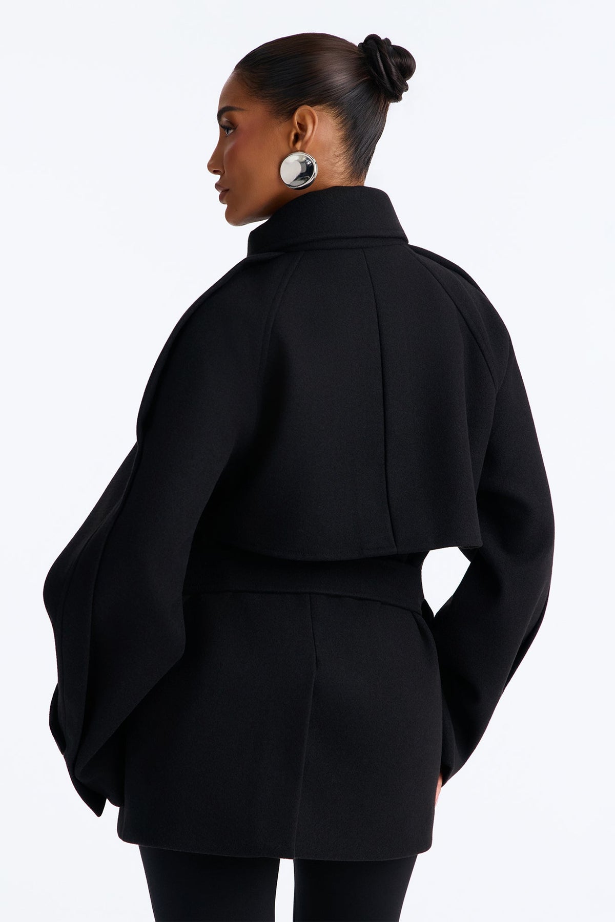 Caitlyn Utility Belted Coat - Black