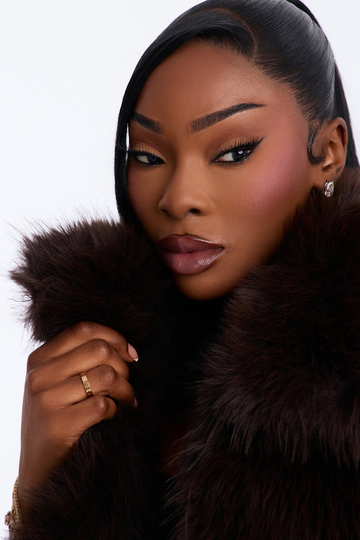 Midnight Moves Faux Fur Vest - Chocolate