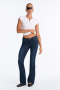 Premium Low Rise Bootcut Jeans - Dark Denim