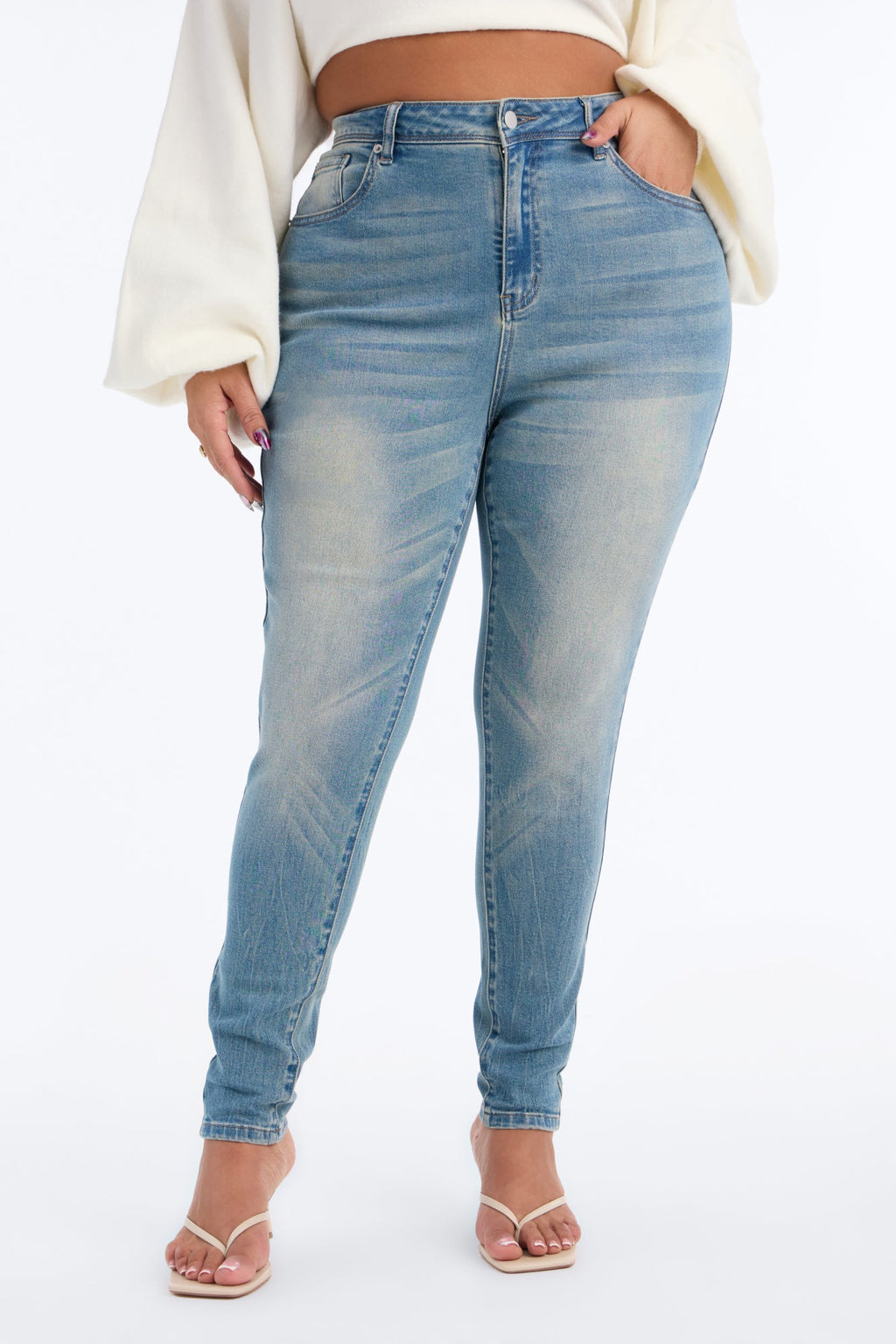 Santa Marta Sweetheart Booty Lifter Skinny Jeans - Medium Wash
