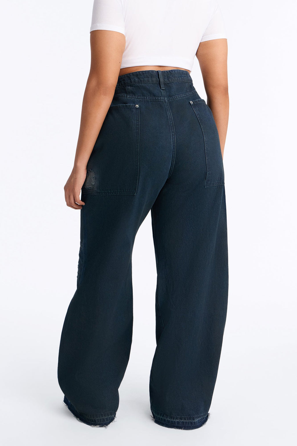 Bowery Baggy Ripped Jeans - Dark Wash