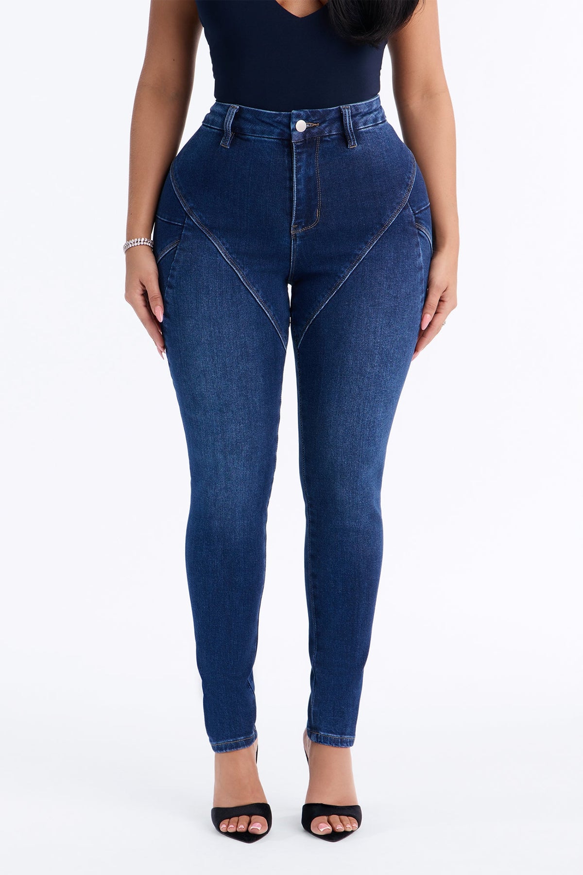Verona High Rise Sculpt Skinny Jeans - Dark Wash