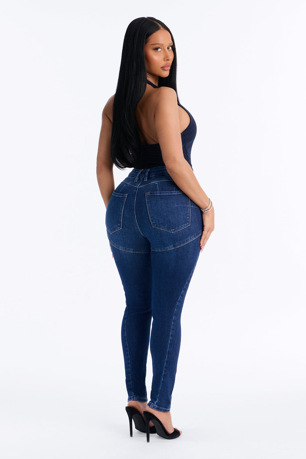 Verona High Rise Sculpt Skinny Jeans - Dark Wash