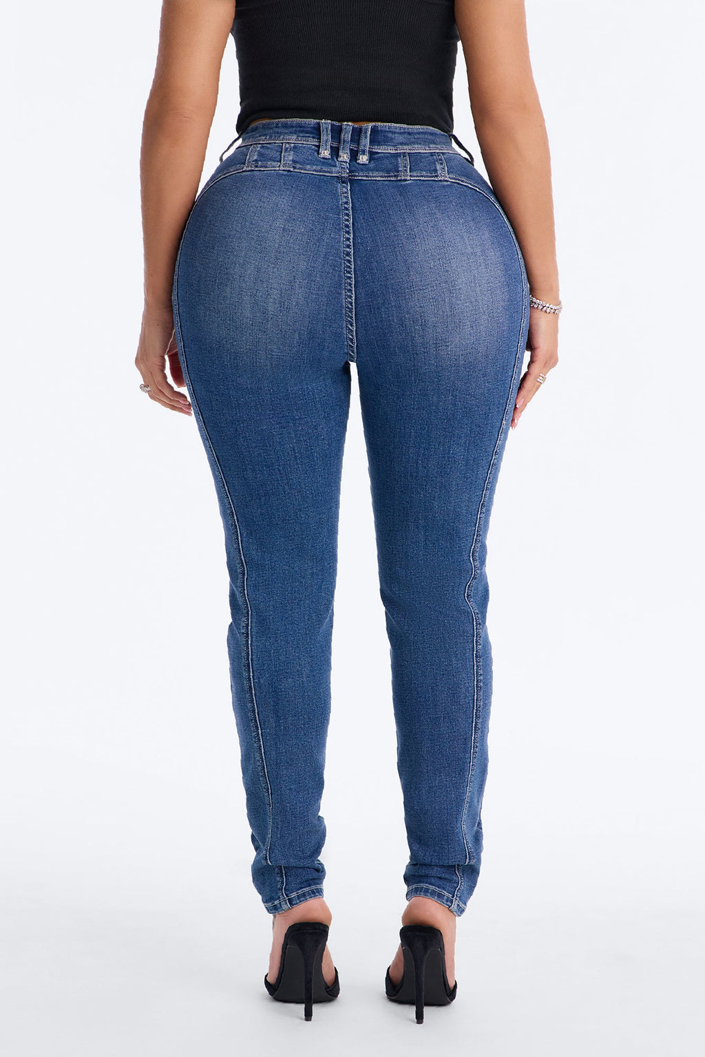 Rio High Stretch Sculpting Skinny Jeans - Dark Wash