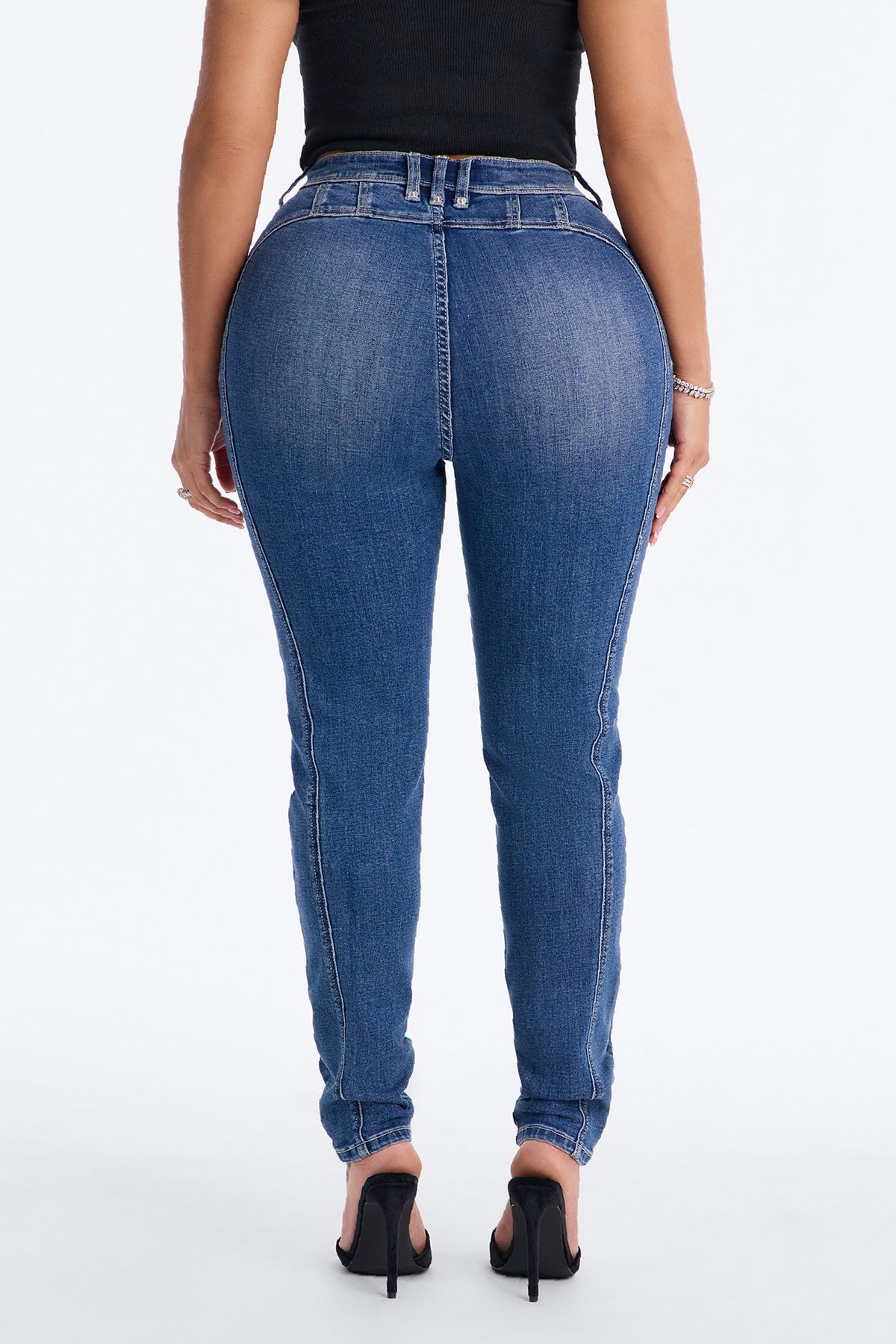 Rio High Stretch Sculpting Skinny Jeans - Dark Wash