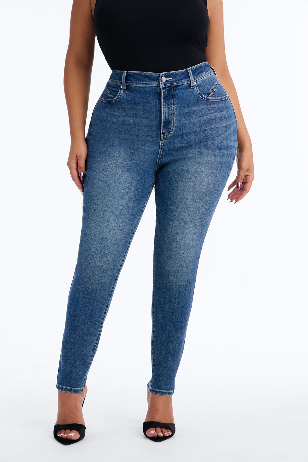 Rio High Stretch Sculpting Skinny Jeans - Dark Wash