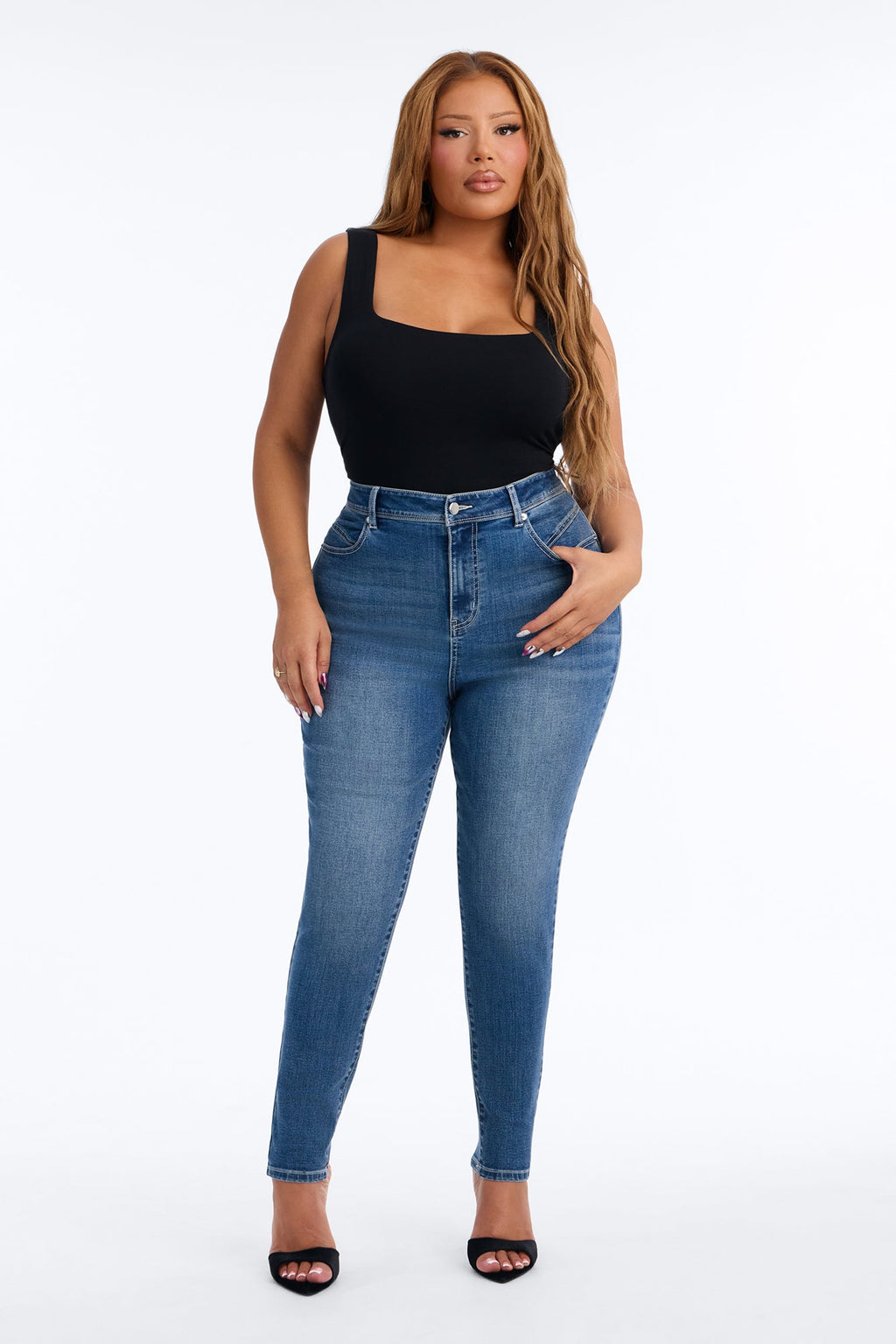 Rio High Stretch Sculpting Skinny Jeans - Dark Wash