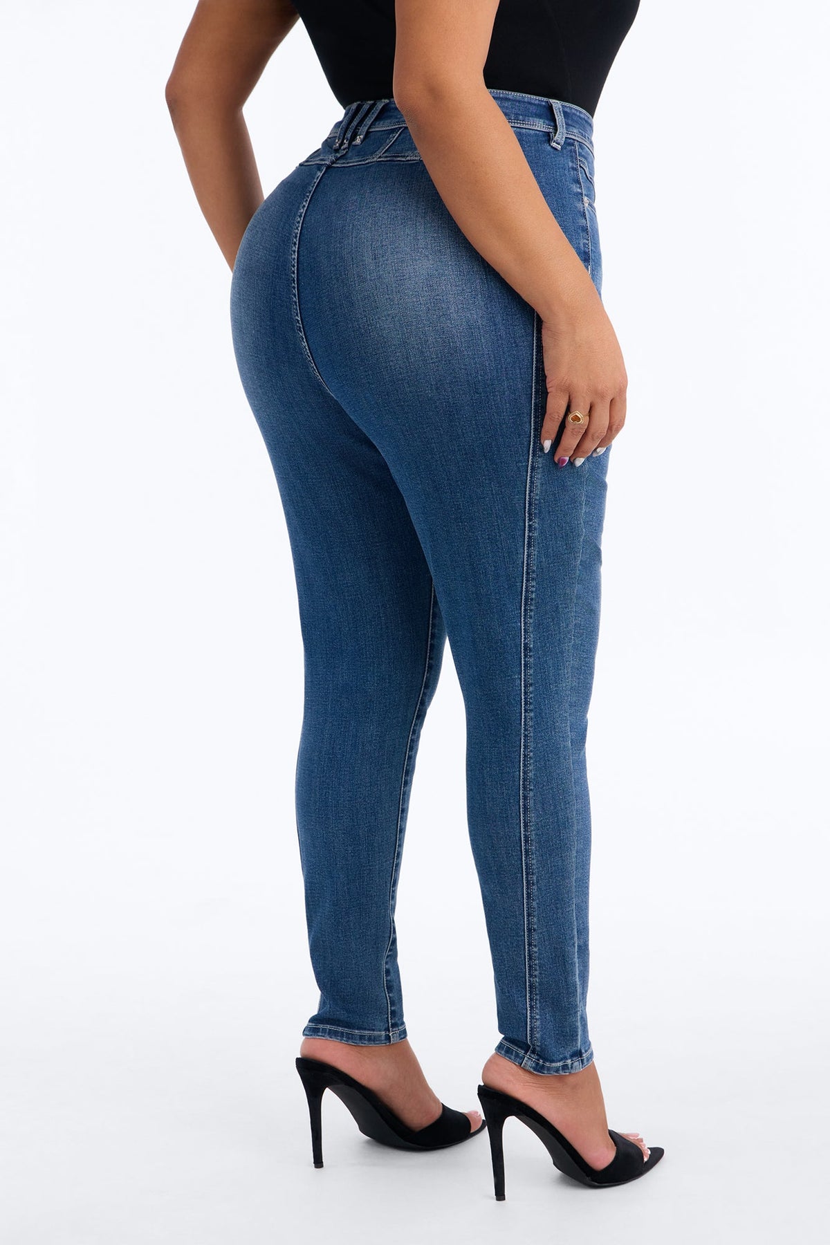 Rio High Stretch Sculpting Skinny Jeans - Dark Wash