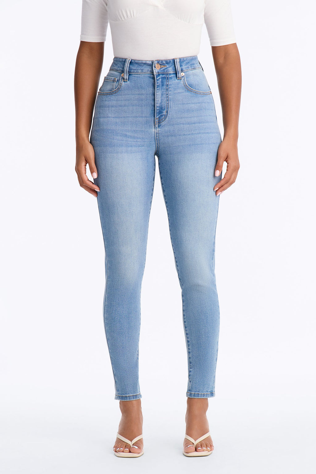 Te Amo Sweetheart Booty Lifter Skinny Jeans - Medium Wash