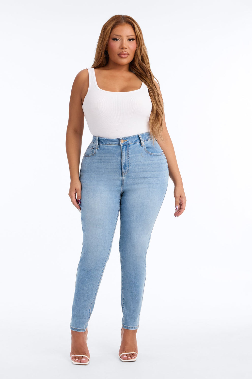 Te Amo Sweetheart Booty Lifter Skinny Jeans - Medium Wash