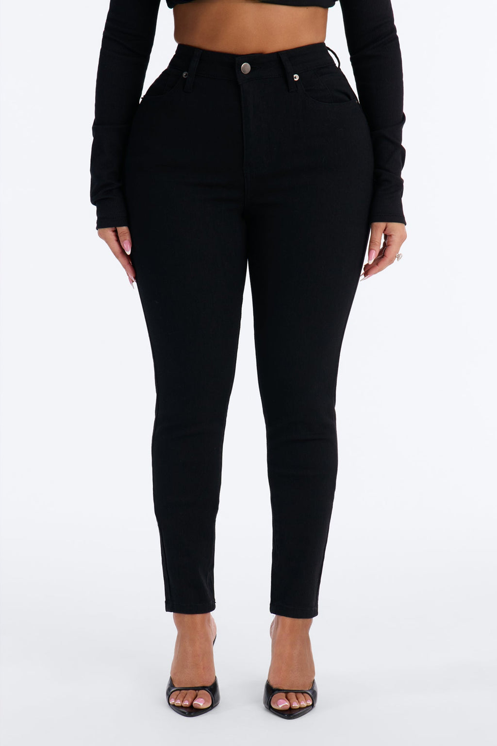 Truly Iconic High Rise Sculpting Stretch Skinny Jeans - Black