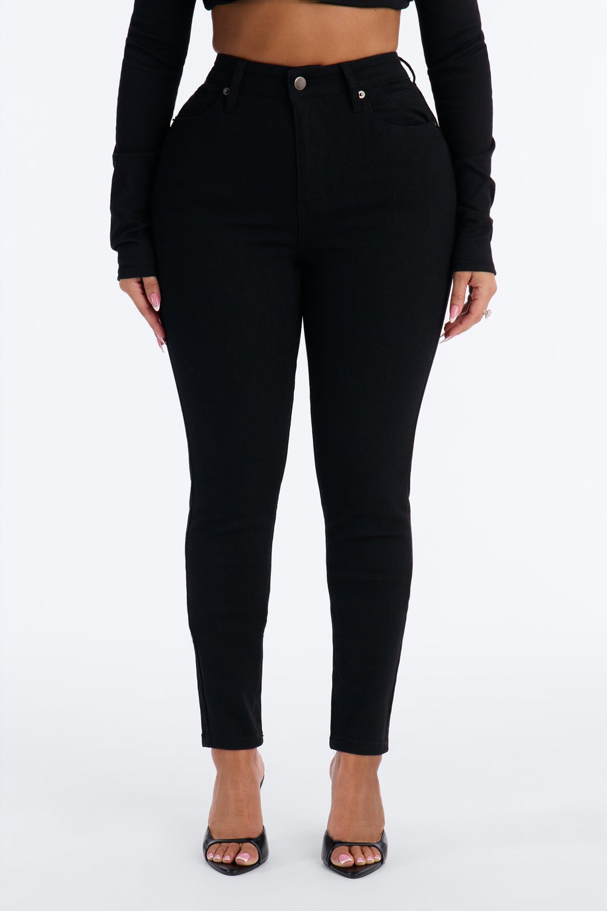 Truly Iconic High Rise Sculpting Stretch Skinny Jeans - Black