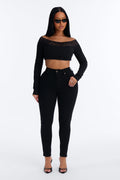 Truly Iconic High Rise Sculpting Stretch Skinny Jeans - Black
