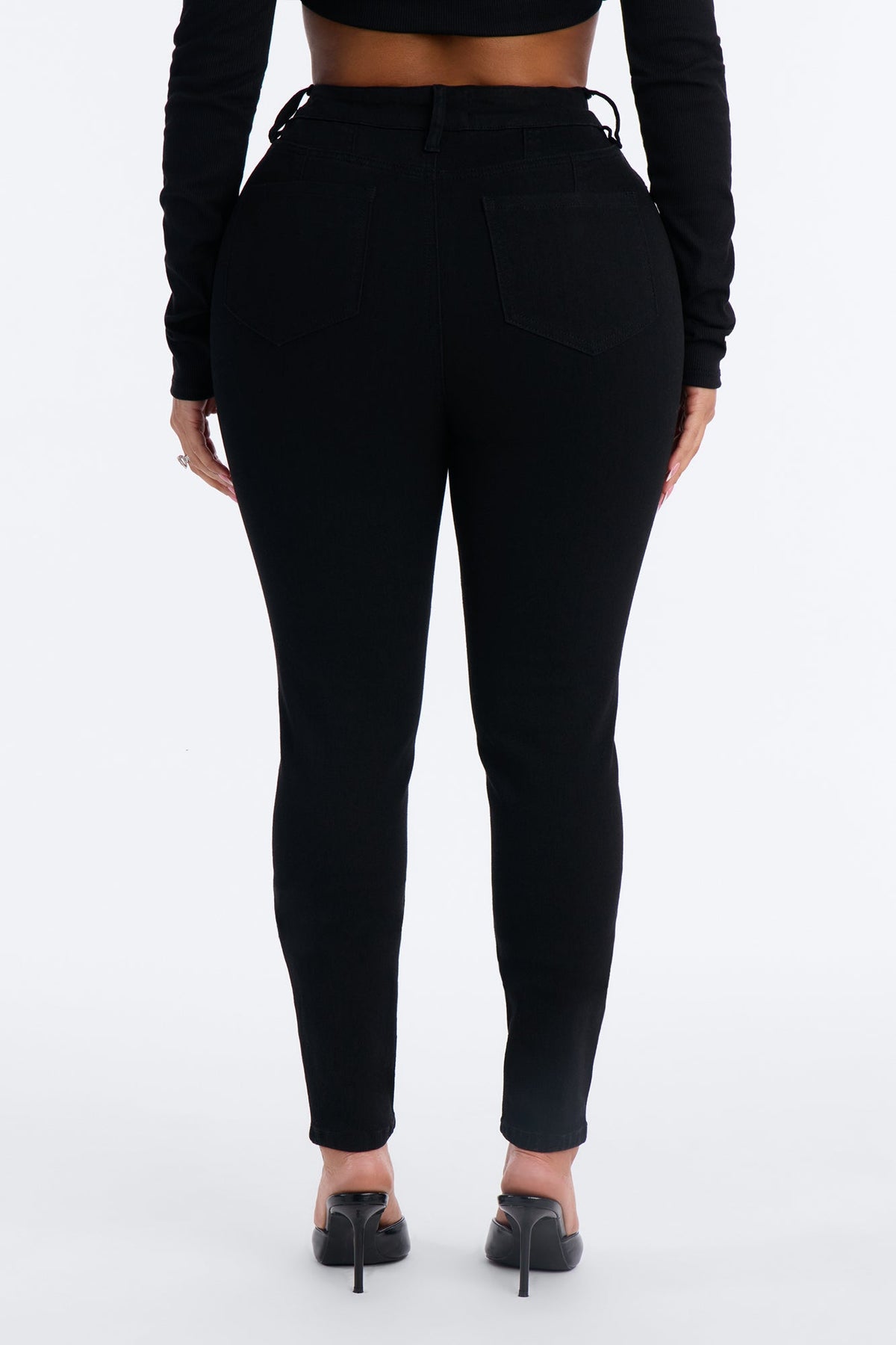 Truly Iconic High Rise Sculpting Stretch Skinny Jeans - Black