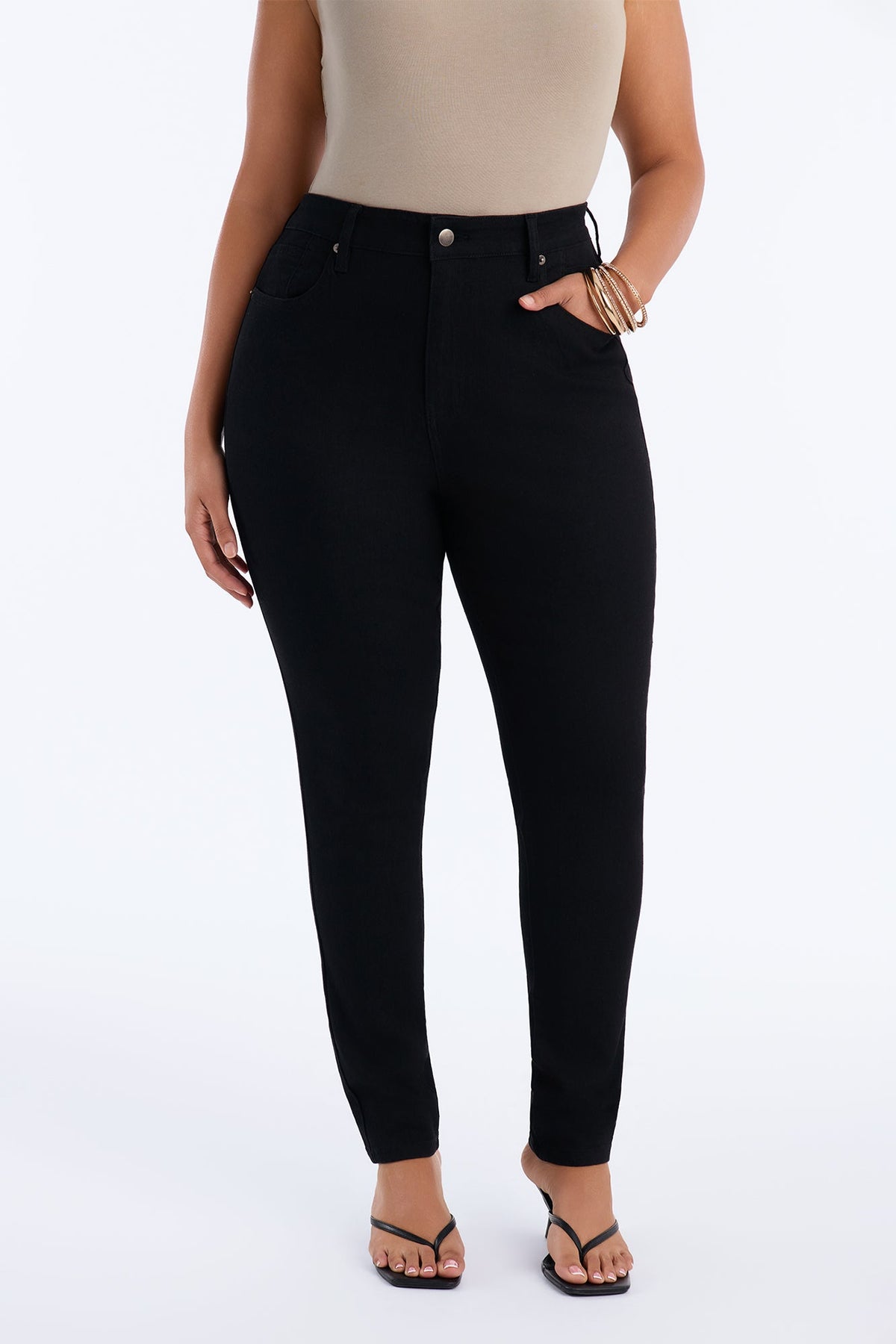 Truly Iconic High Rise Sculpting Stretch Skinny Jeans - Black