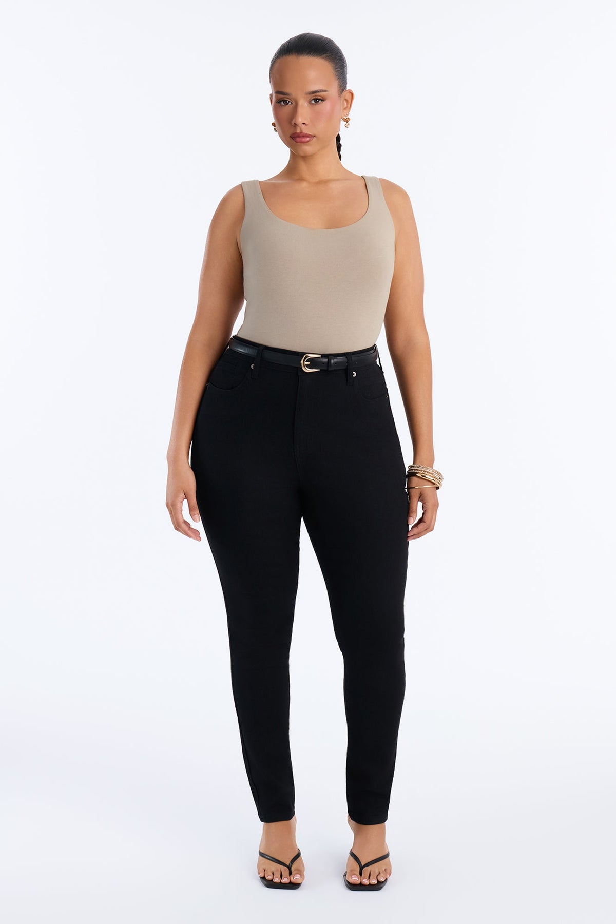 Truly Iconic High Rise Sculpting Stretch Skinny Jeans - Black
