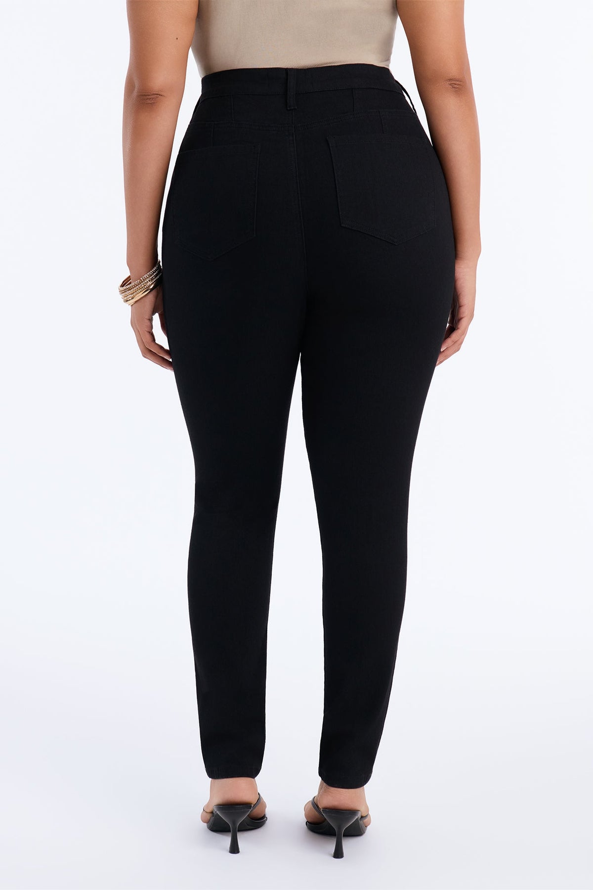 Truly Iconic High Rise Sculpting Stretch Skinny Jeans - Black