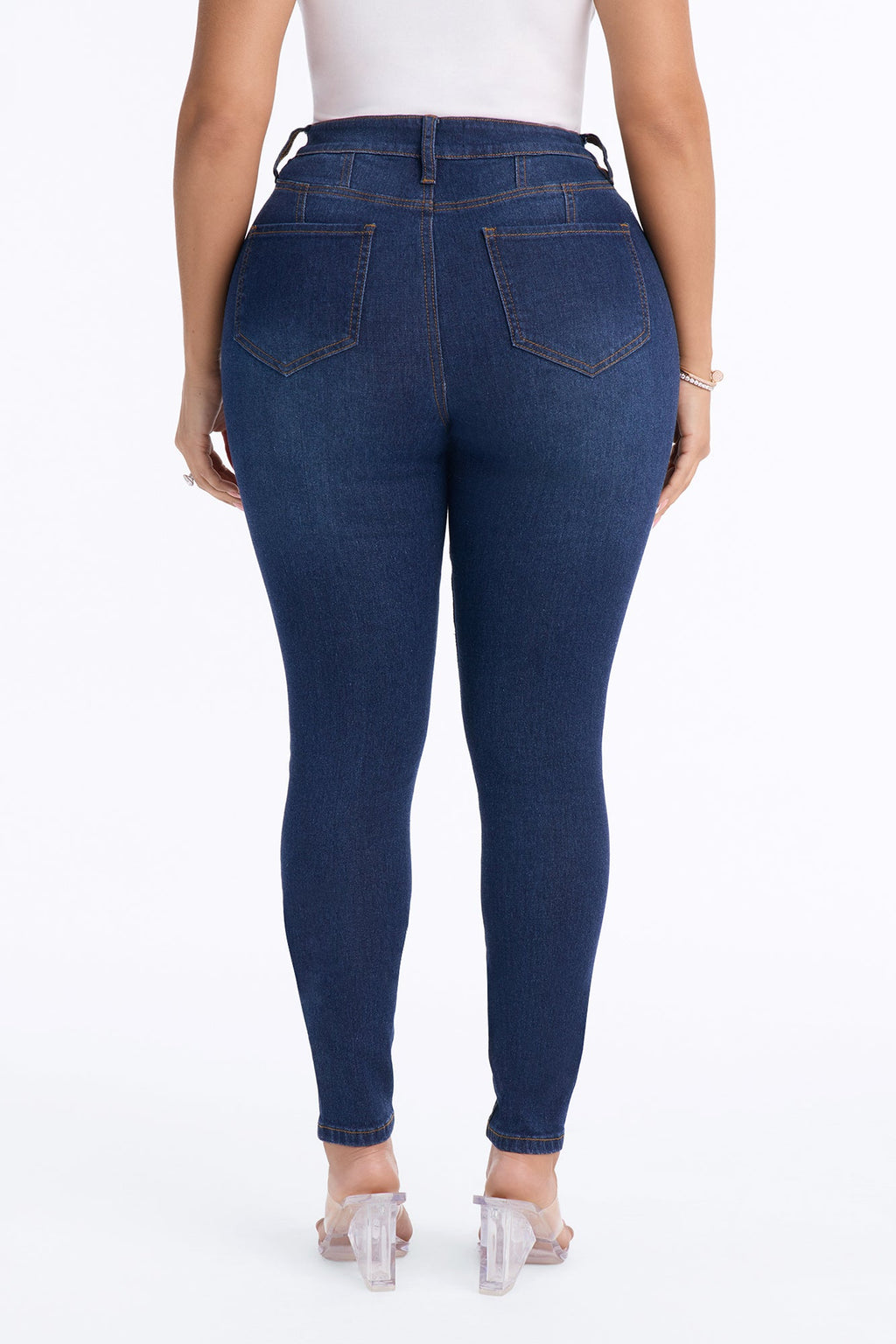 Truly Iconic High Rise Sculpting Stretch Skinny Jeans - Dark Wash