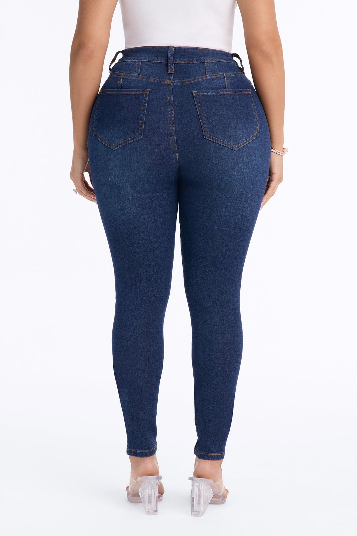 Truly Iconic High Rise Sculpting Stretch Skinny Jeans - Dark Wash