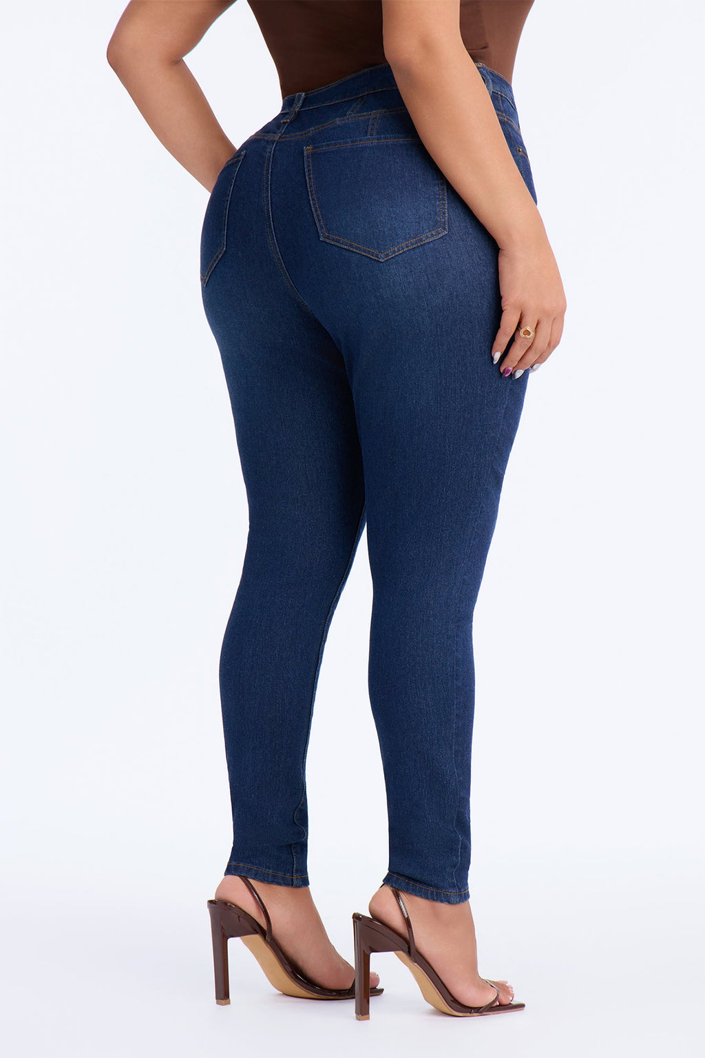 Truly Iconic High Rise Sculpting Stretch Skinny Jeans - Dark Wash