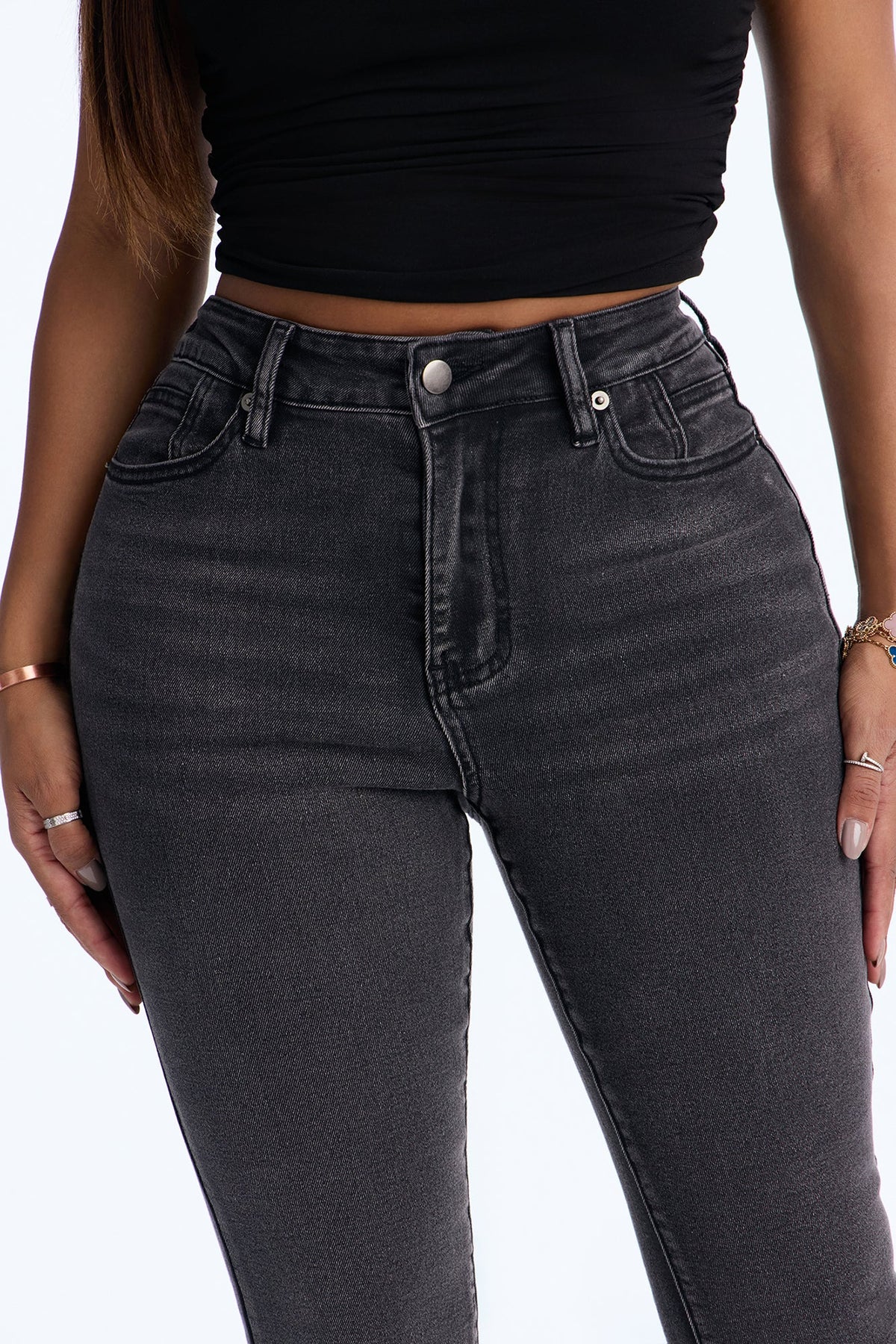 Truly Iconic High Rise Sculpting Stretch Flare Jeans - Black Wash