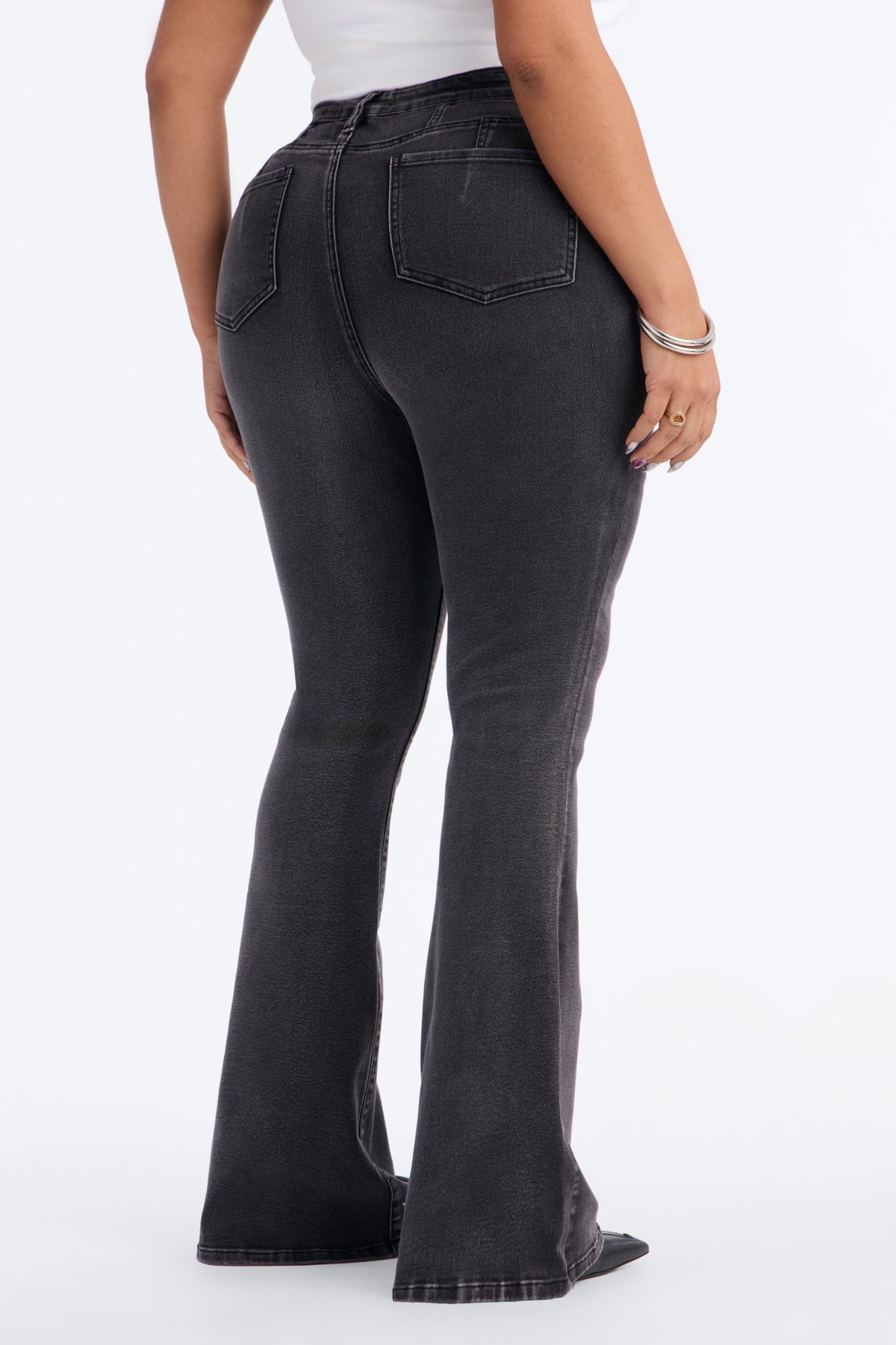 Truly Iconic High Rise Sculpting Stretch Flare Jeans - Black Wash