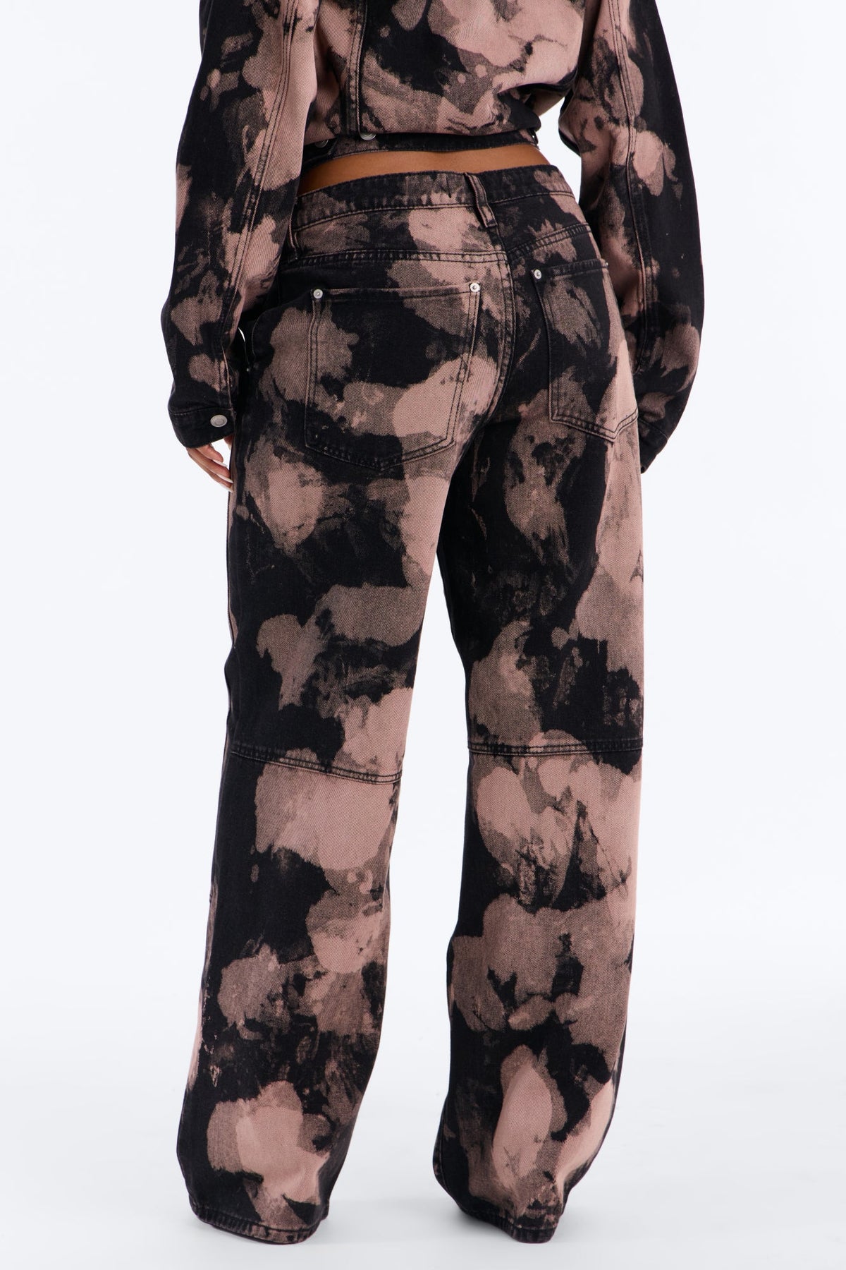Eternal Dusk Utility Wide Leg Jeans - Black/combo