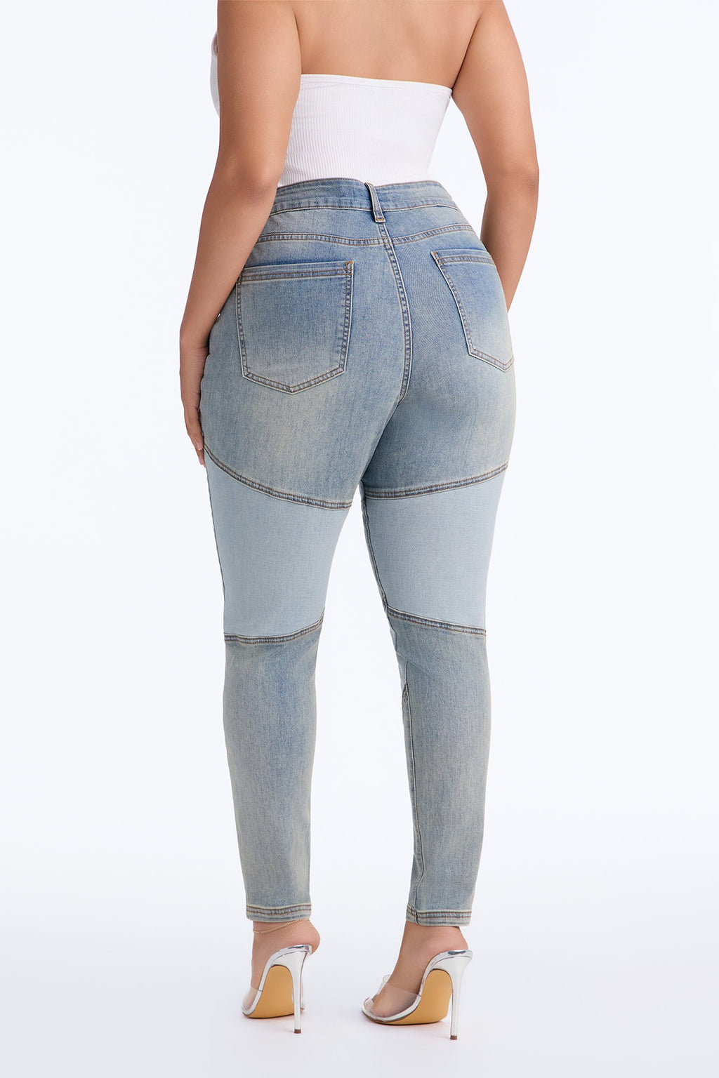 Behind The Scenes Stretch Low Rise Skinny Jeans - Light Wash