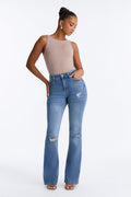 Attention Seeker Soft Stretch Flare Jeans - Medium Wash