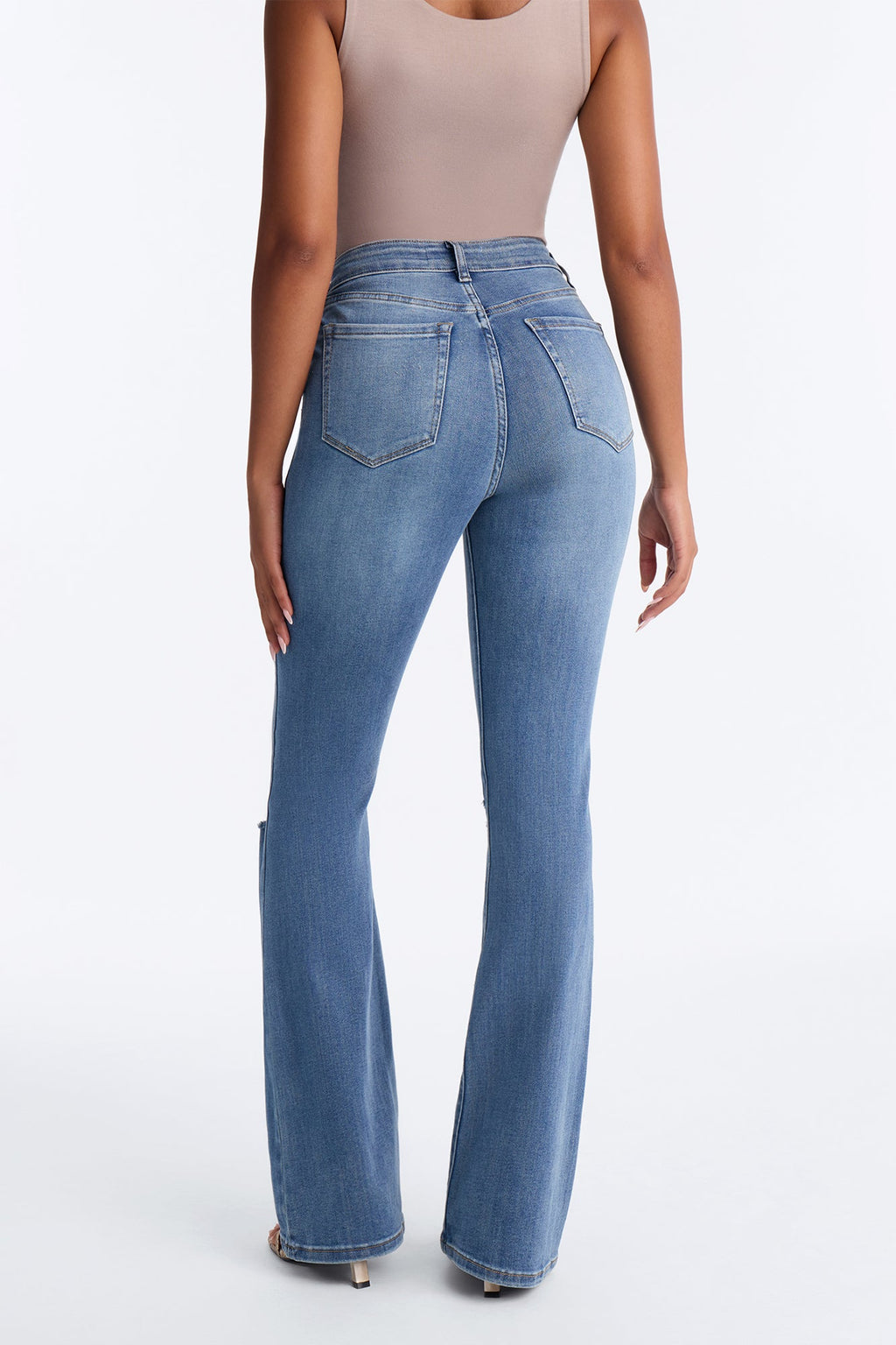 Attention Seeker Soft Stretch Flare Jeans - Medium Wash