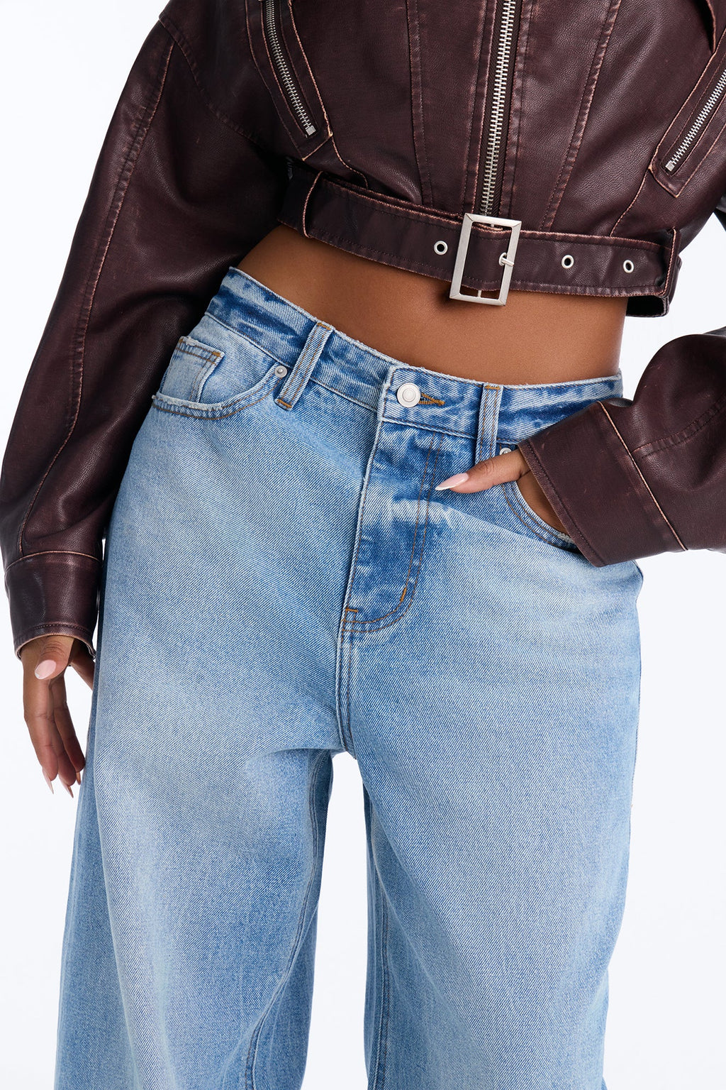 Back On Track Baggy Dad Jeans - Medium Wash