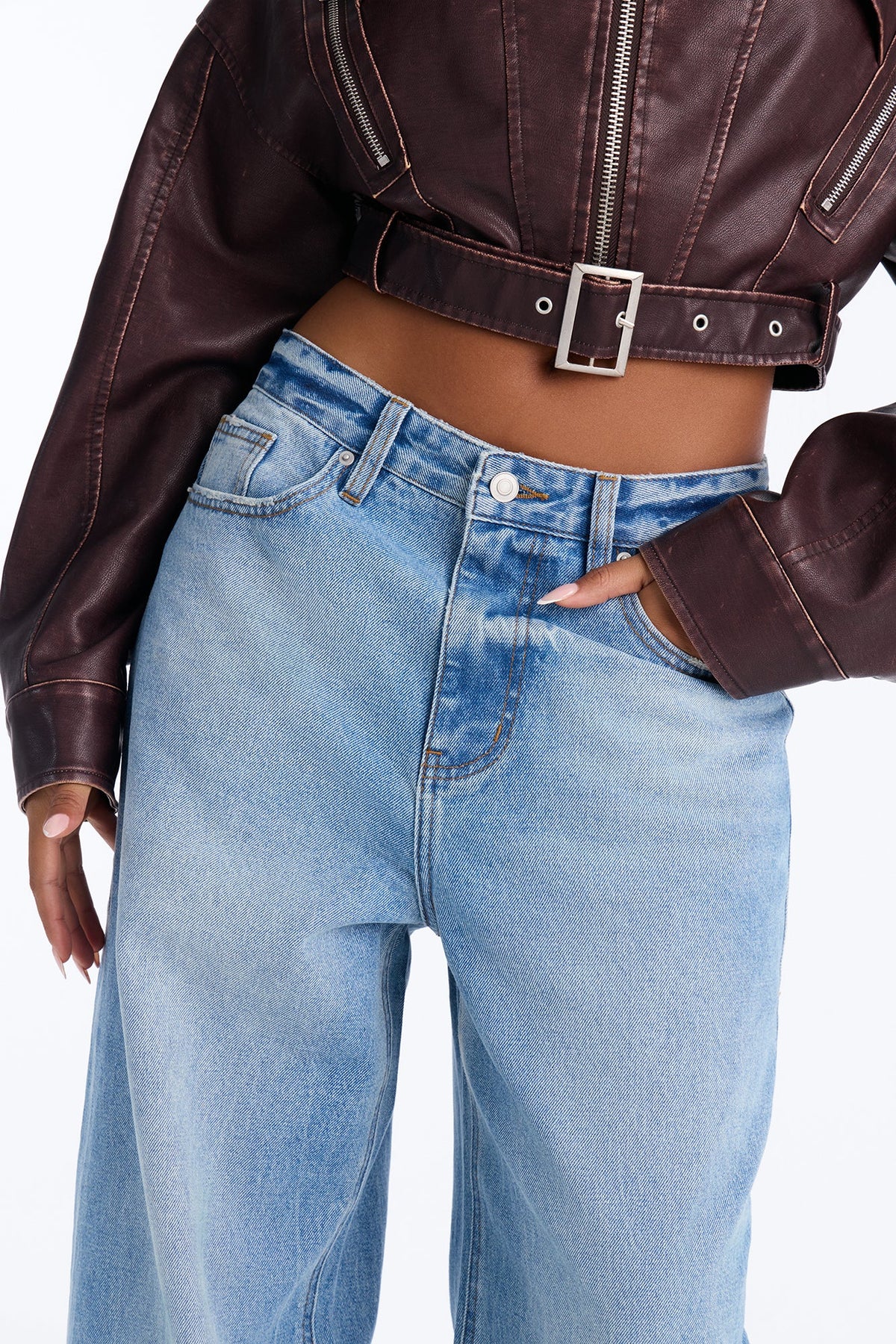 Back On Track Baggy Dad Jeans - Medium Wash