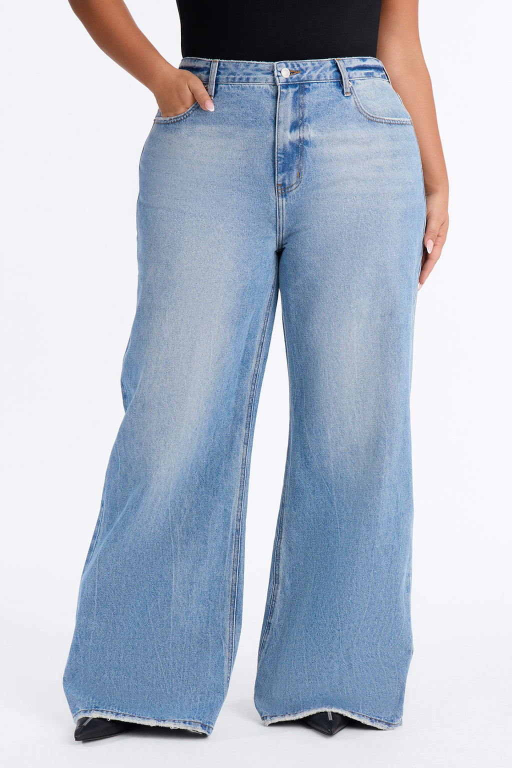 Back On Track Baggy Dad Jeans - Medium Wash