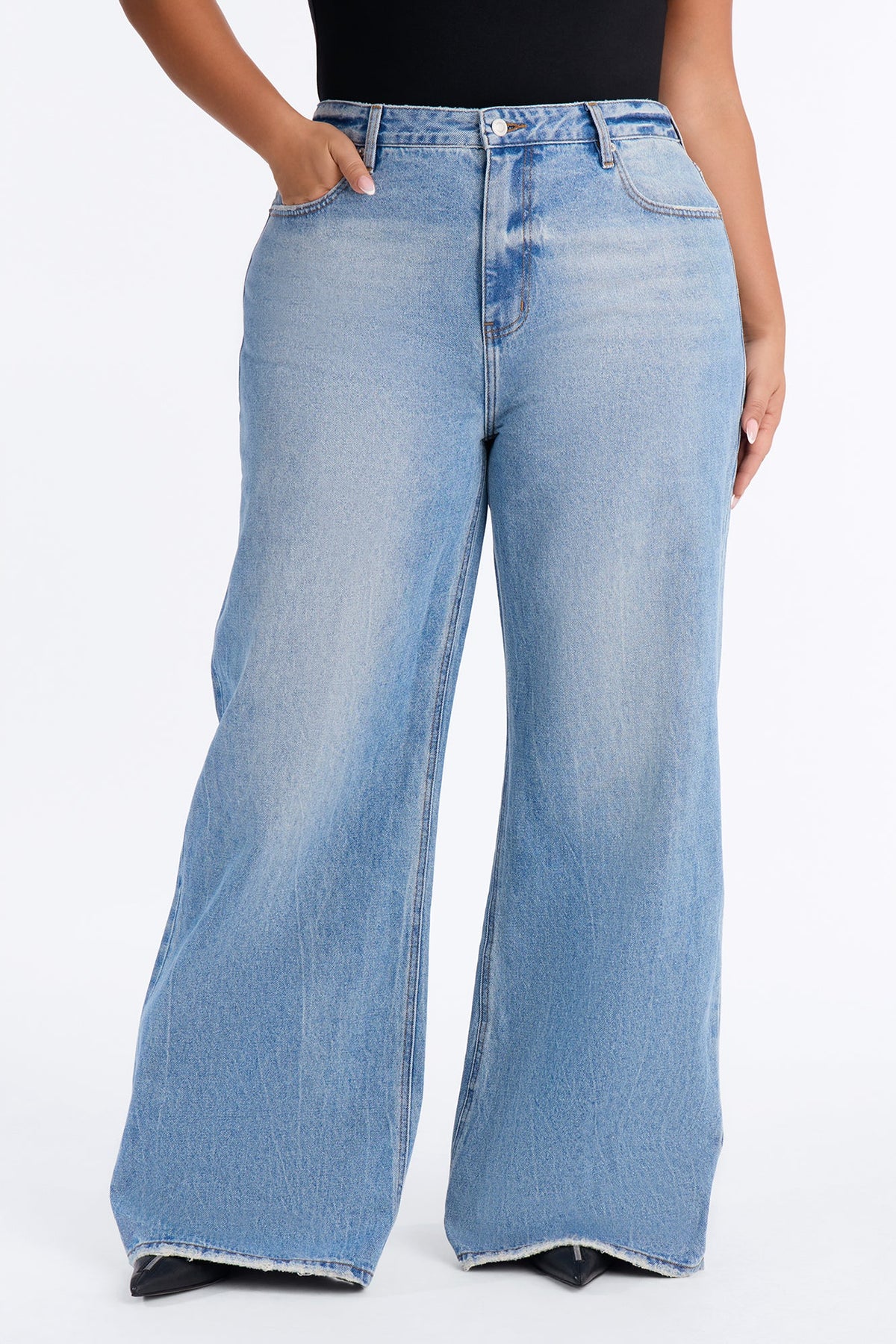 Back On Track Baggy Dad Jeans - Medium Wash