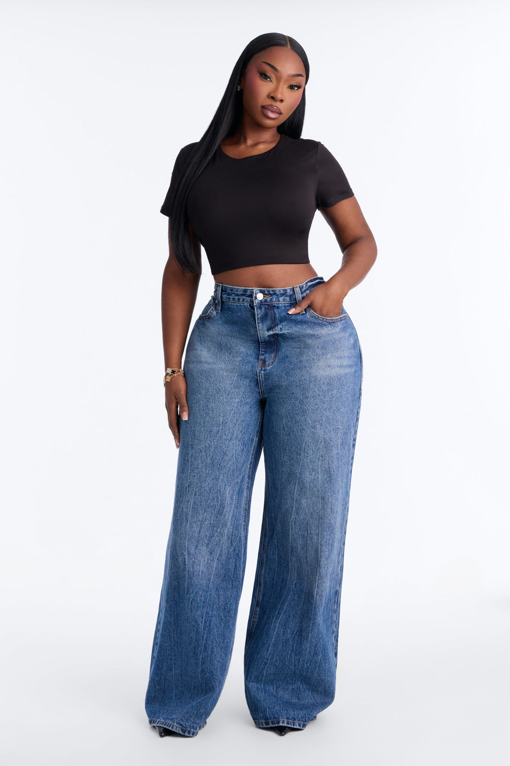 Back In My Game Baggy Jeans - Dark Wash