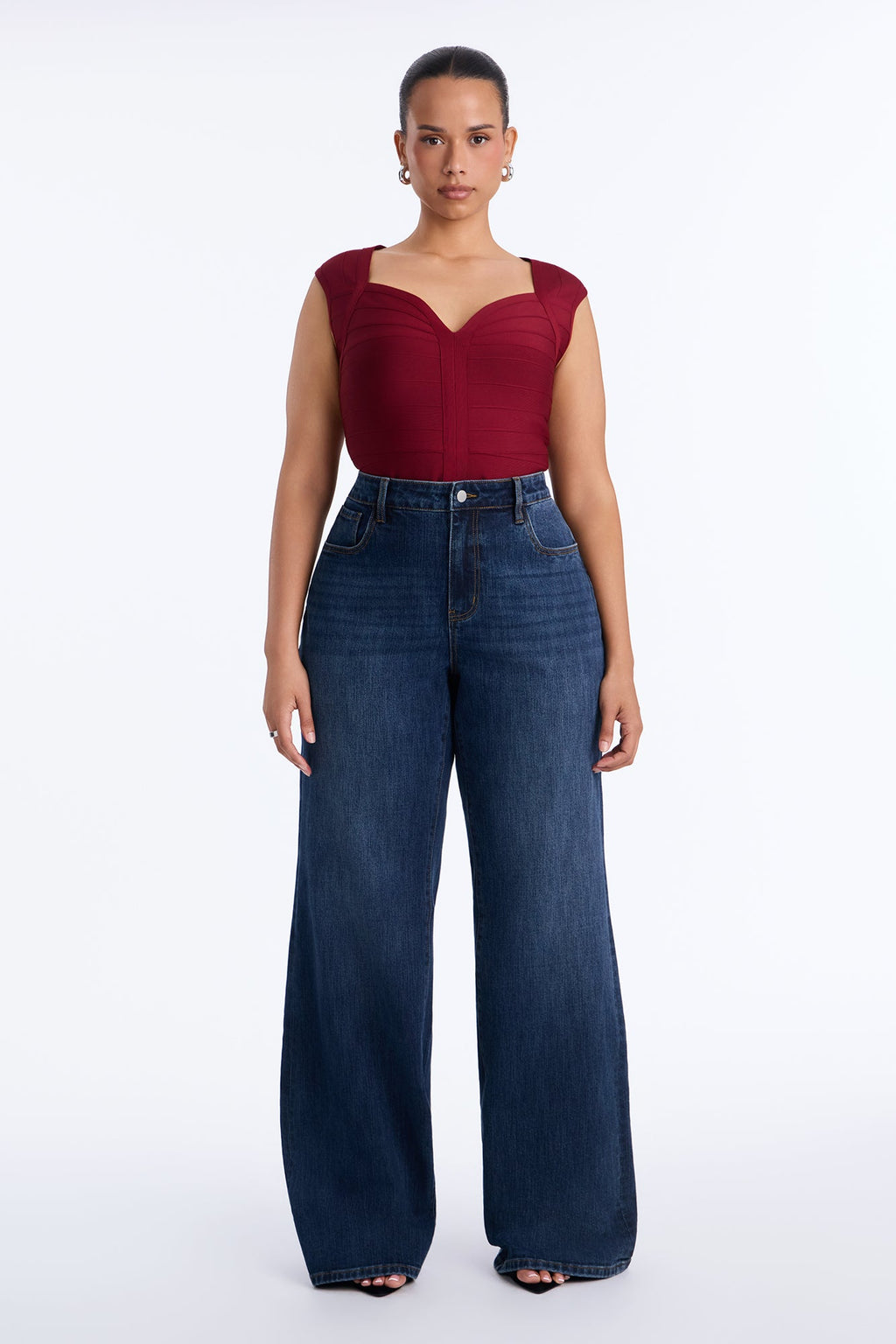 Tall Good Intentions High Rise Non Stretch Straight Leg - Dark Wash