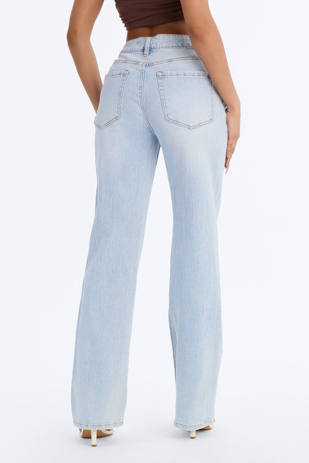 Next Chapter High Rise Stretch Straight Leg Jeans - Light Wash