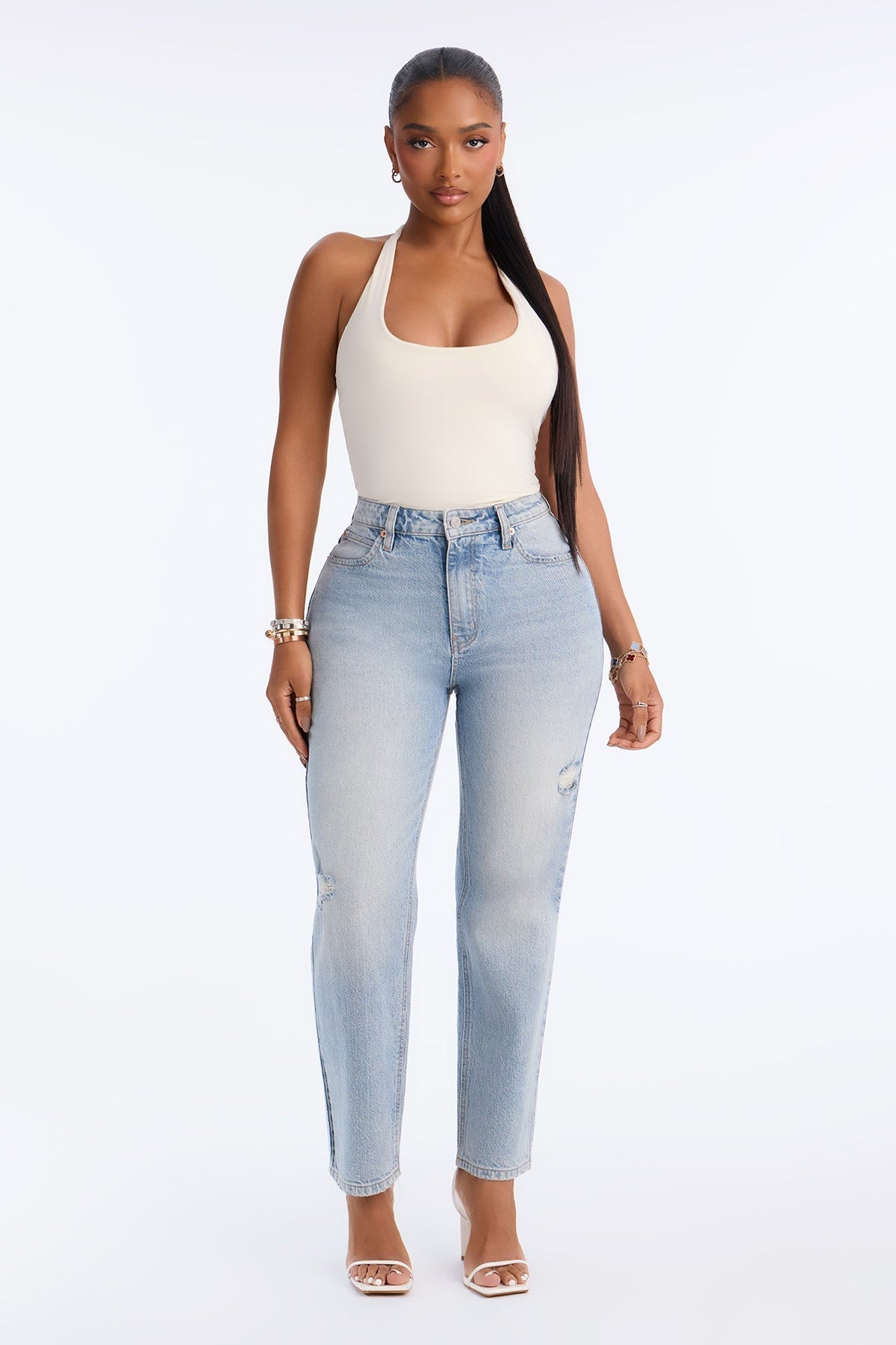 Chicago Classic Vintage Ankle Straight Leg Jeans - Light Wash