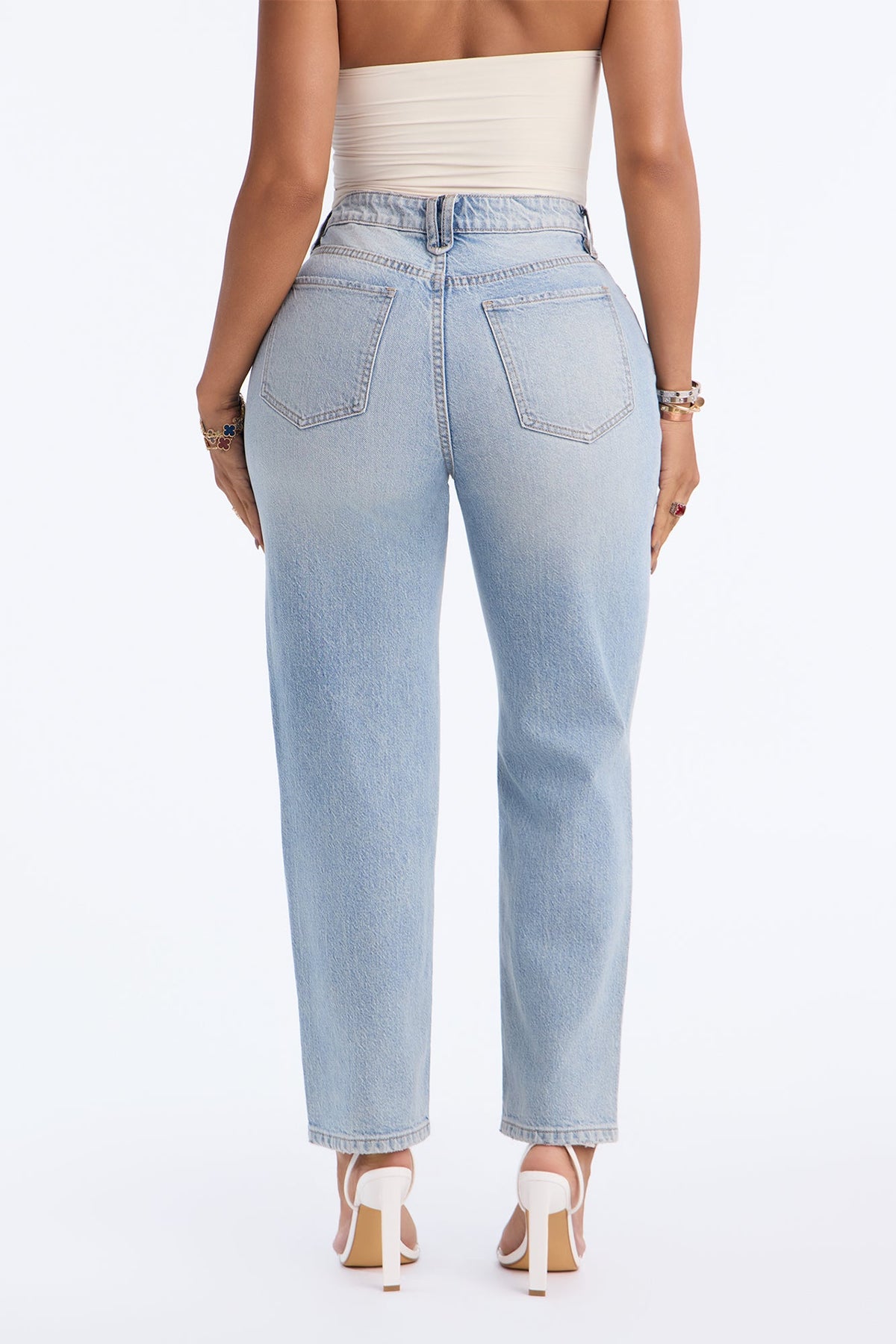 Chicago Classic Vintage Ankle Straight Leg Jeans - Light Wash