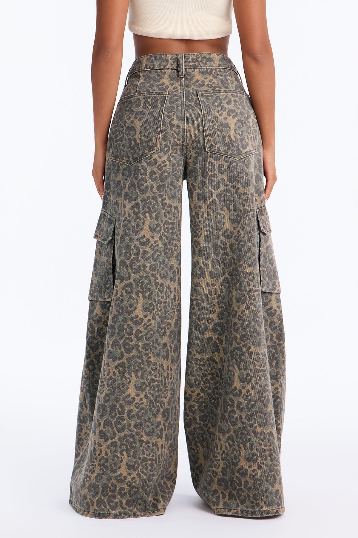 Opening Day Leopard Camo Cargo Jeans - Olive/combo