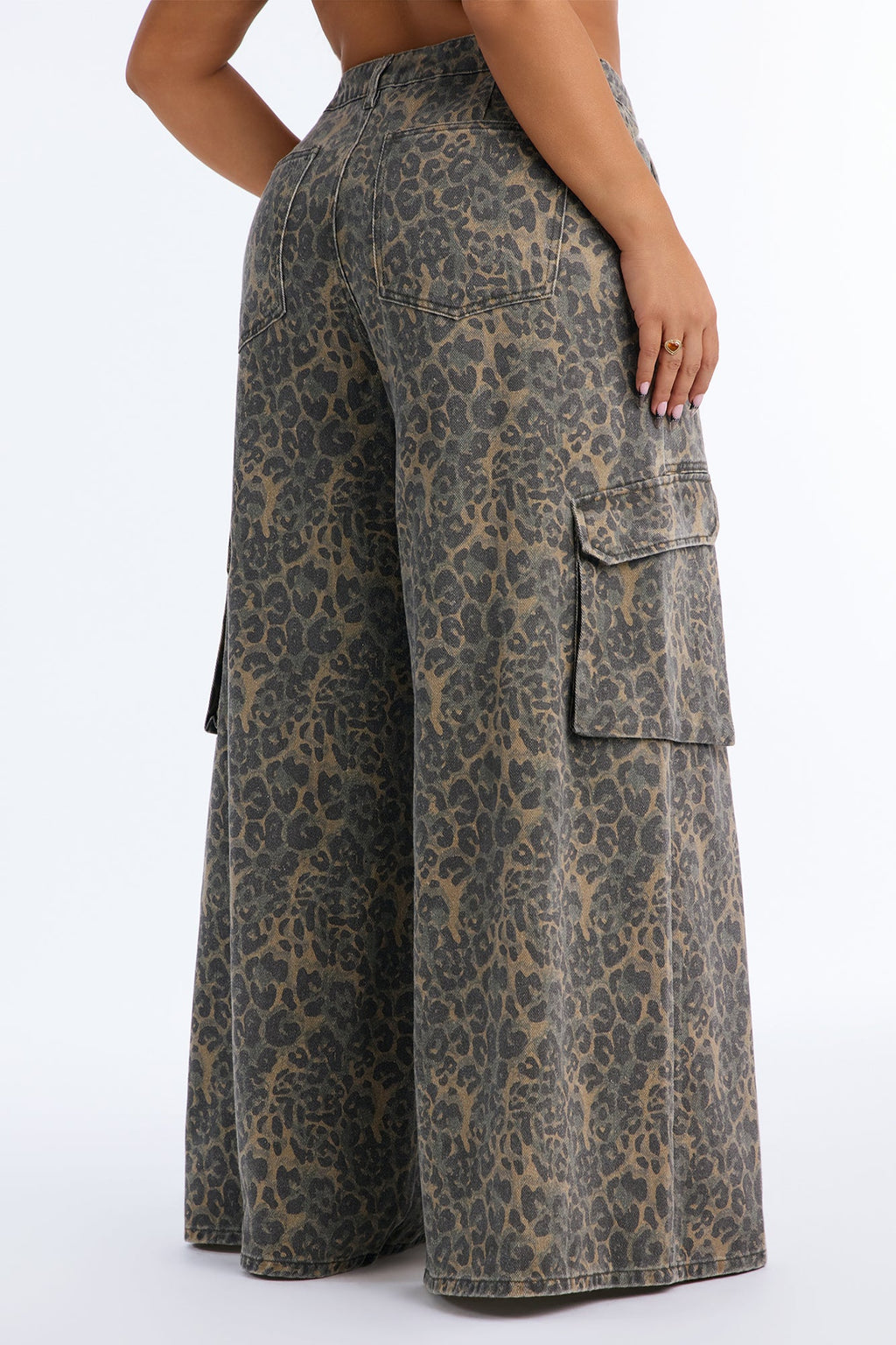 Opening Day Leopard Camo Cargo Jeans - Olive/combo