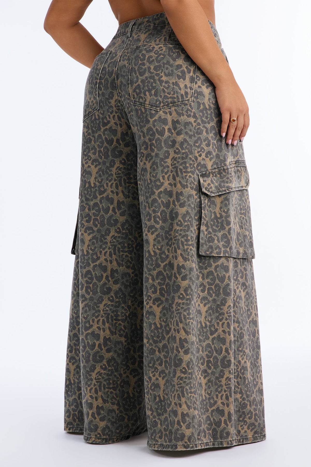 Opening Day Leopard Camo Cargo Jeans - Olive/combo