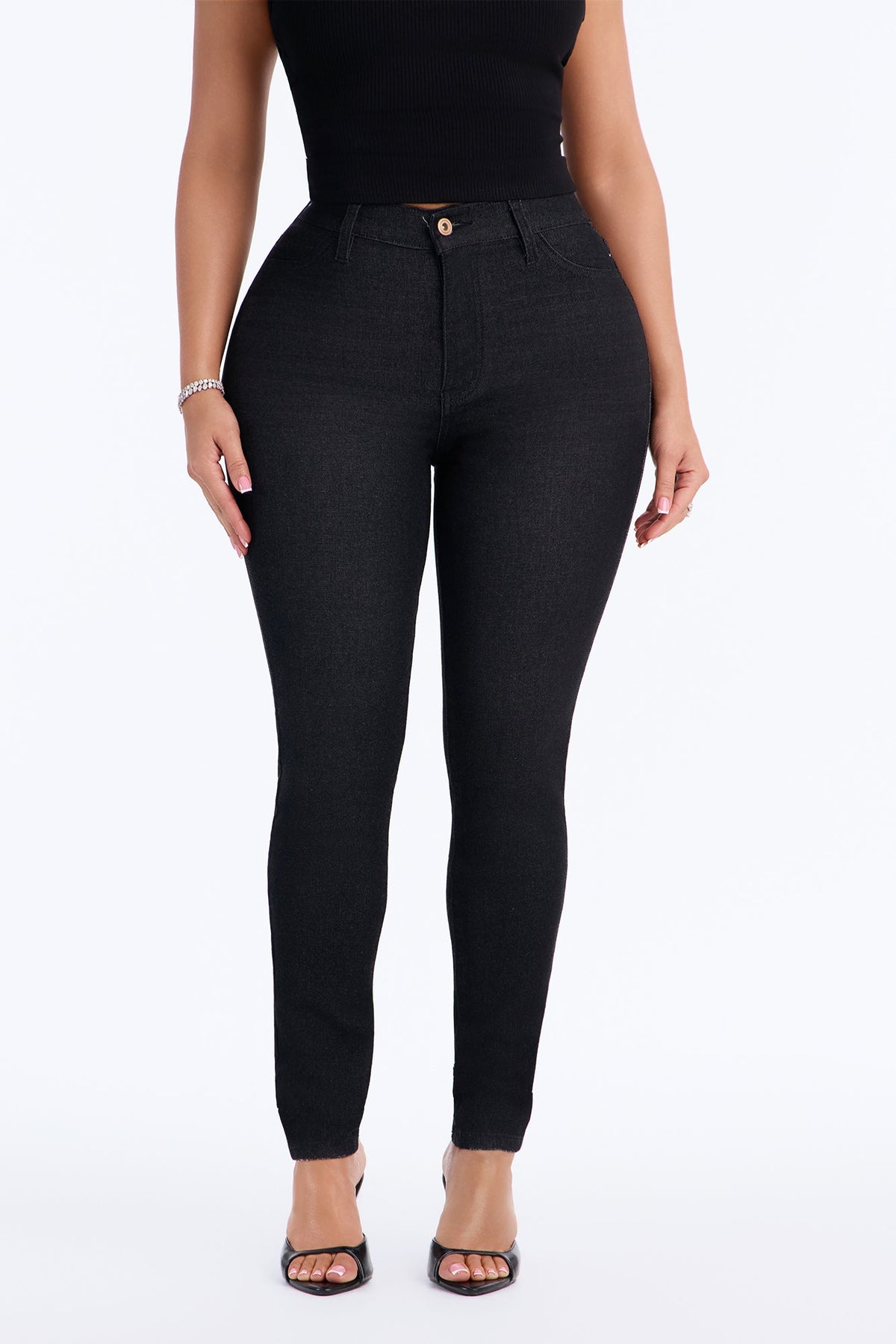 Living Life High Rise Stretch Skinny Jeans - Black